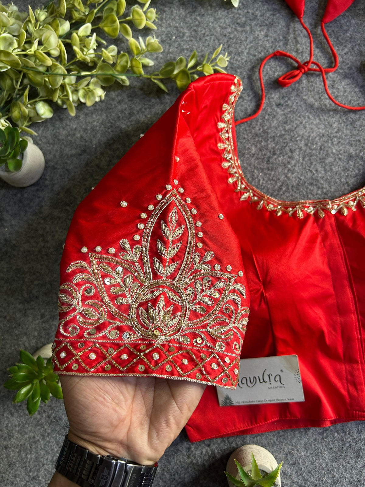 Royal Zardosi Silk Front-Open Blouse