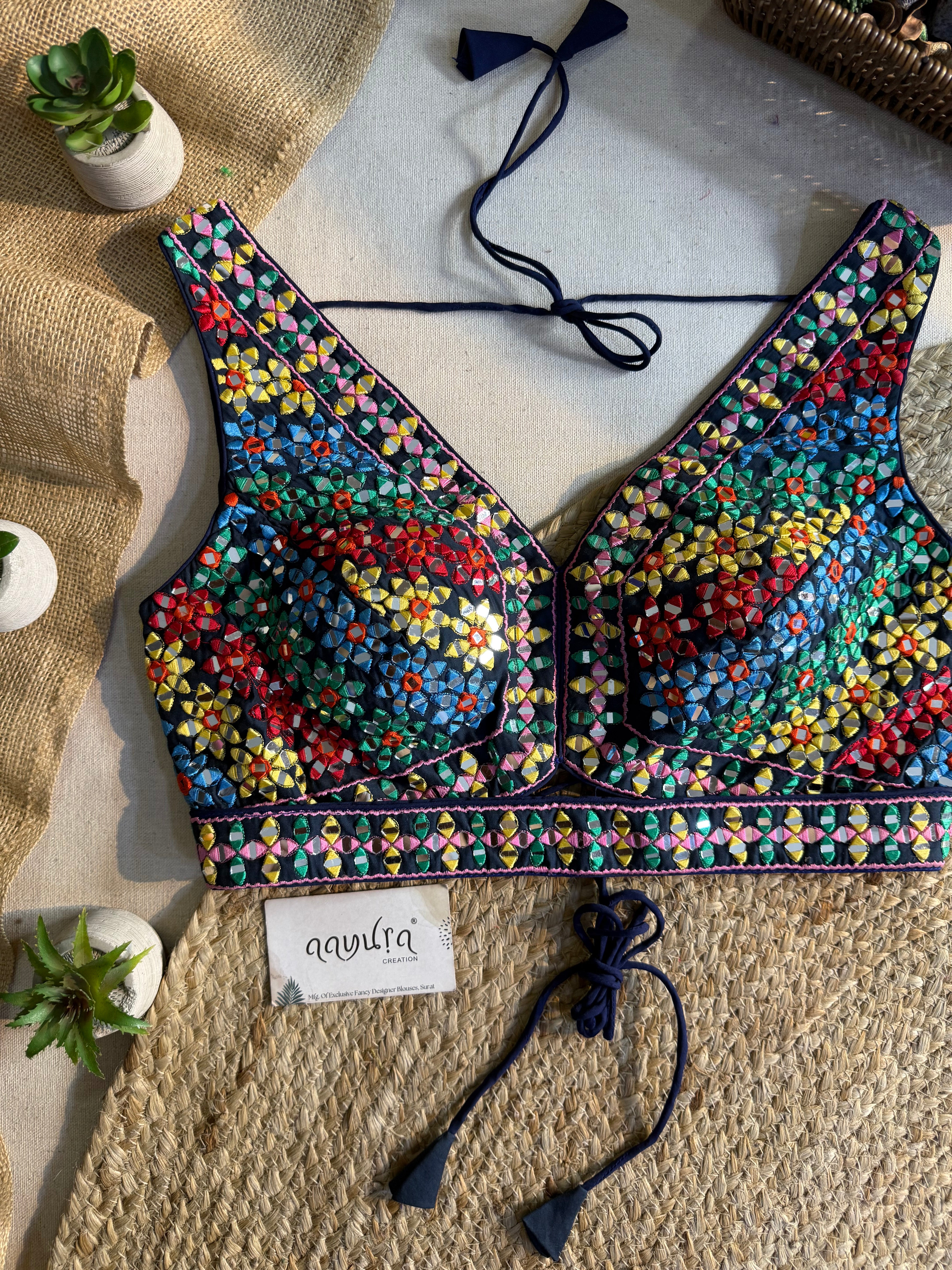 Ruhani Mirror Silk Blouse