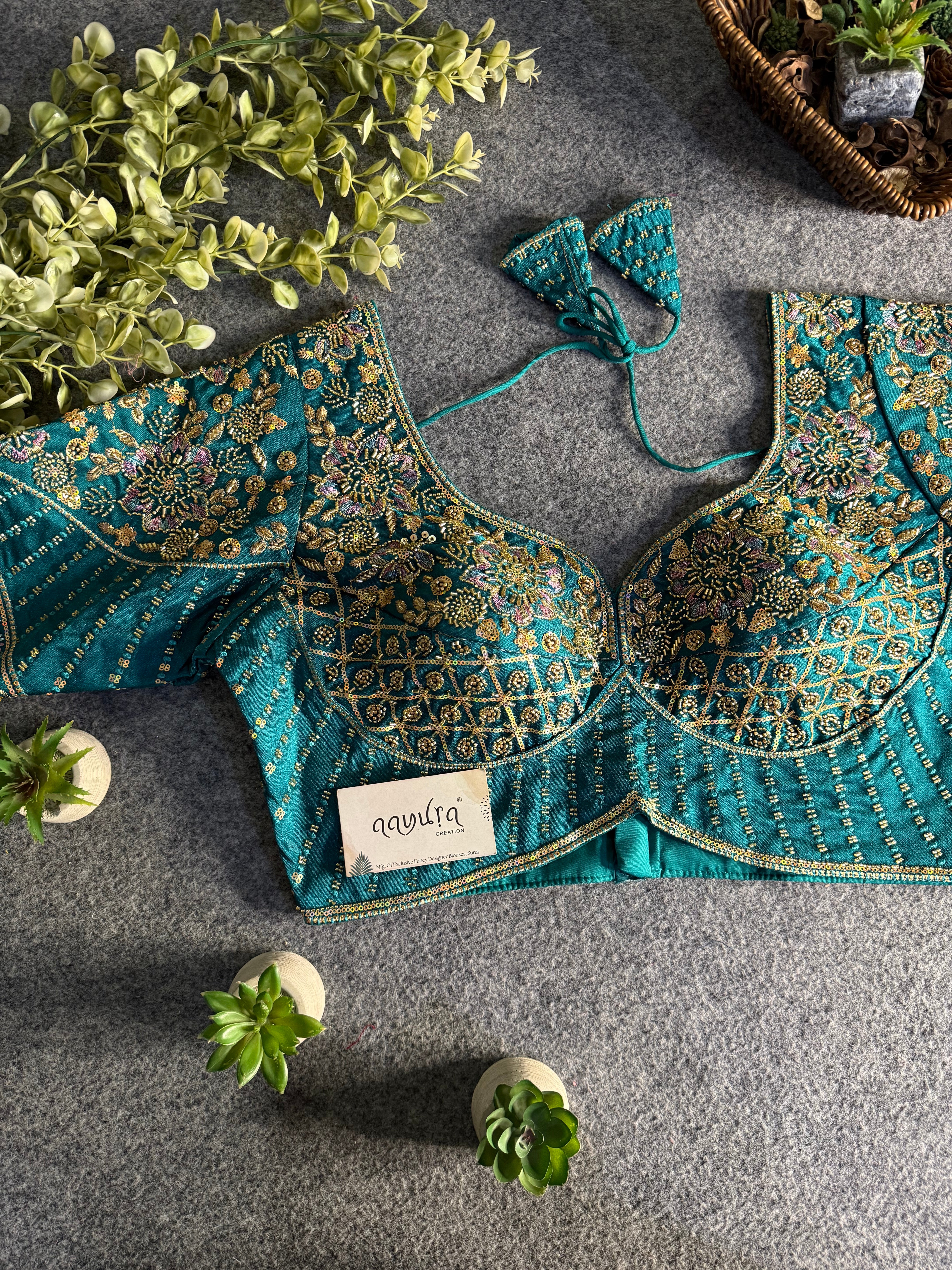 Glamour Italian Silk Beads & Sequence Blouse