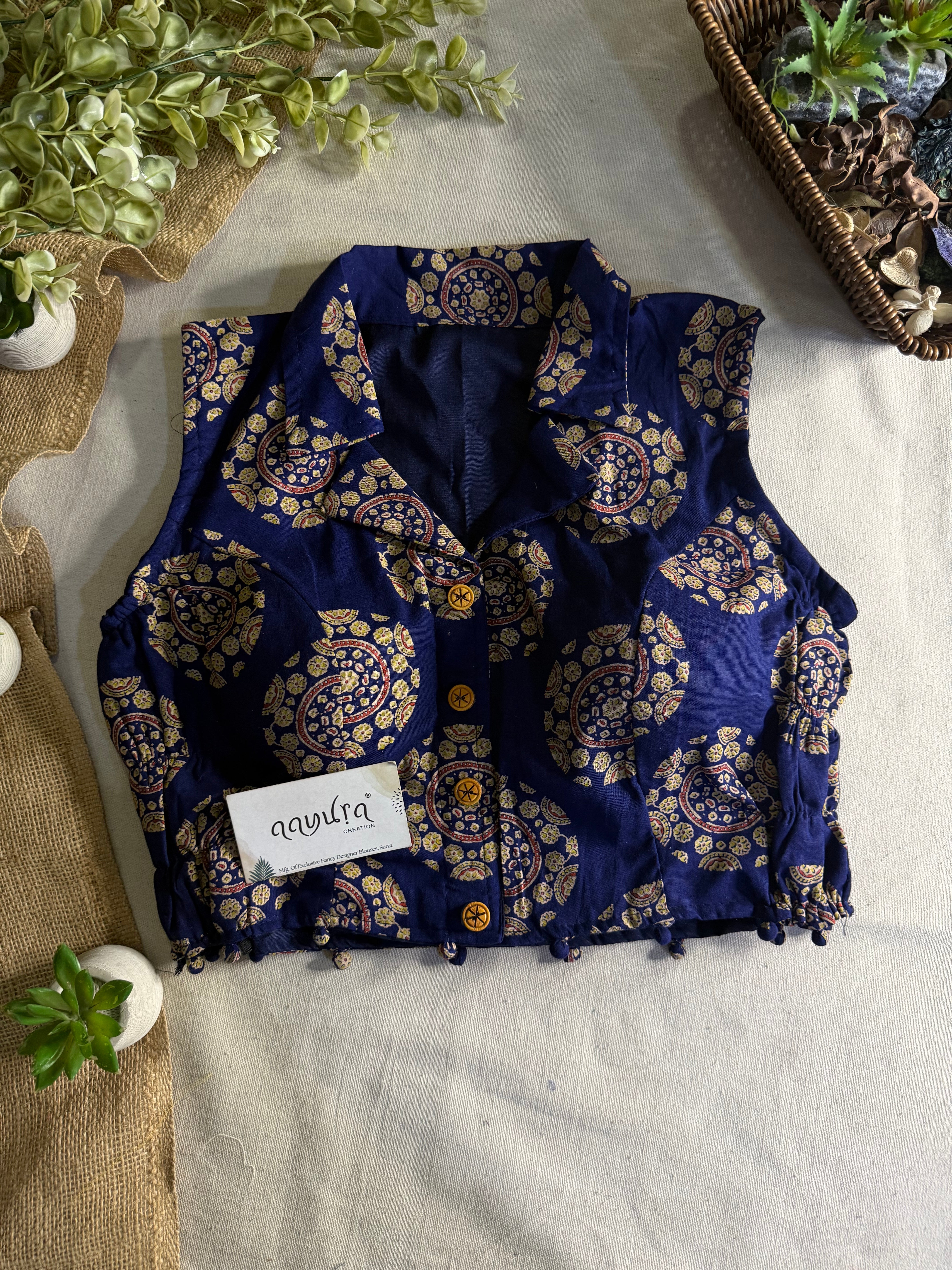 Ajrakh Streatchable Blouse