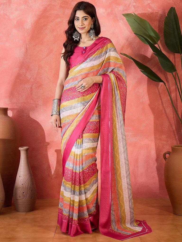 Bandhej Royale – Zari Weaving Saree