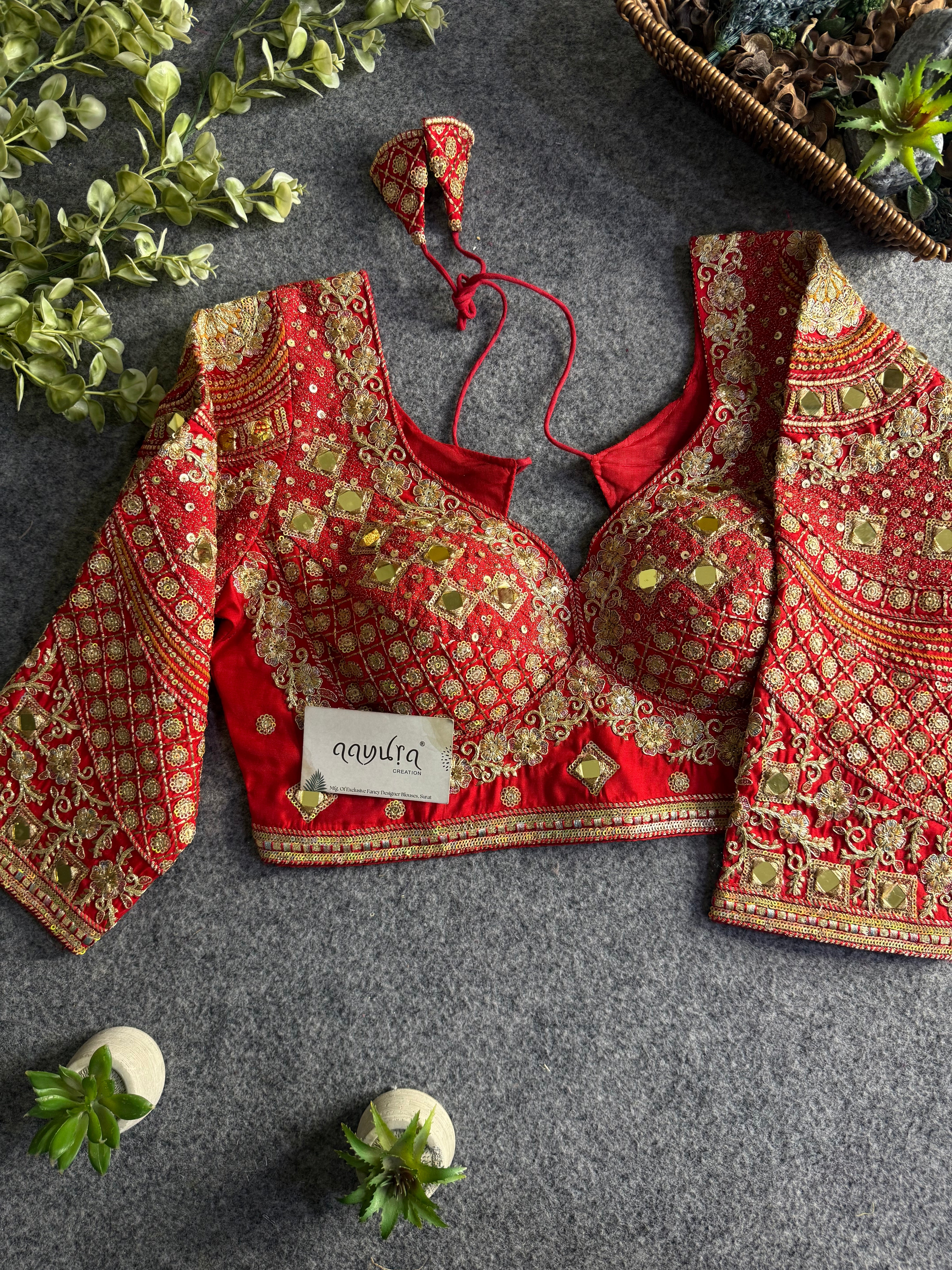 Heritage Embroidery Mirror Work Blouse