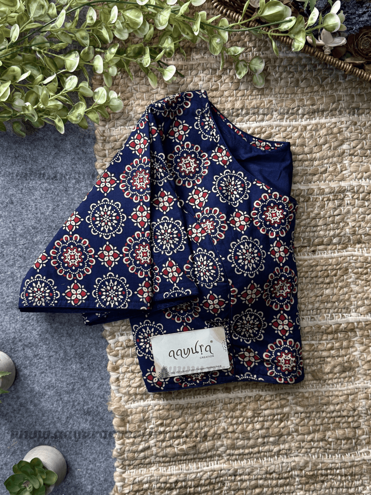 Ajrakh Boatneck Blouse