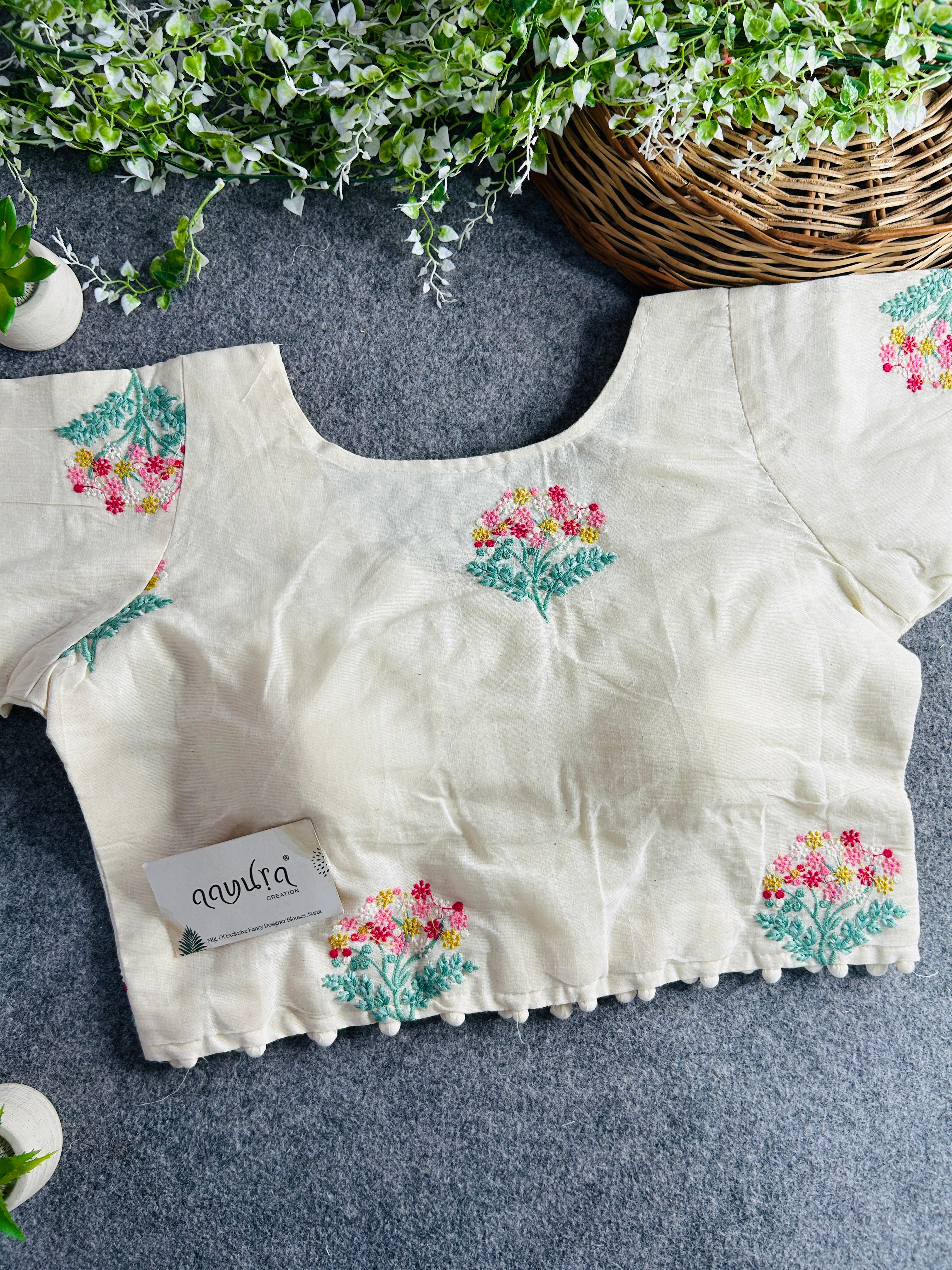 Khadi Cotton Collar Blouse