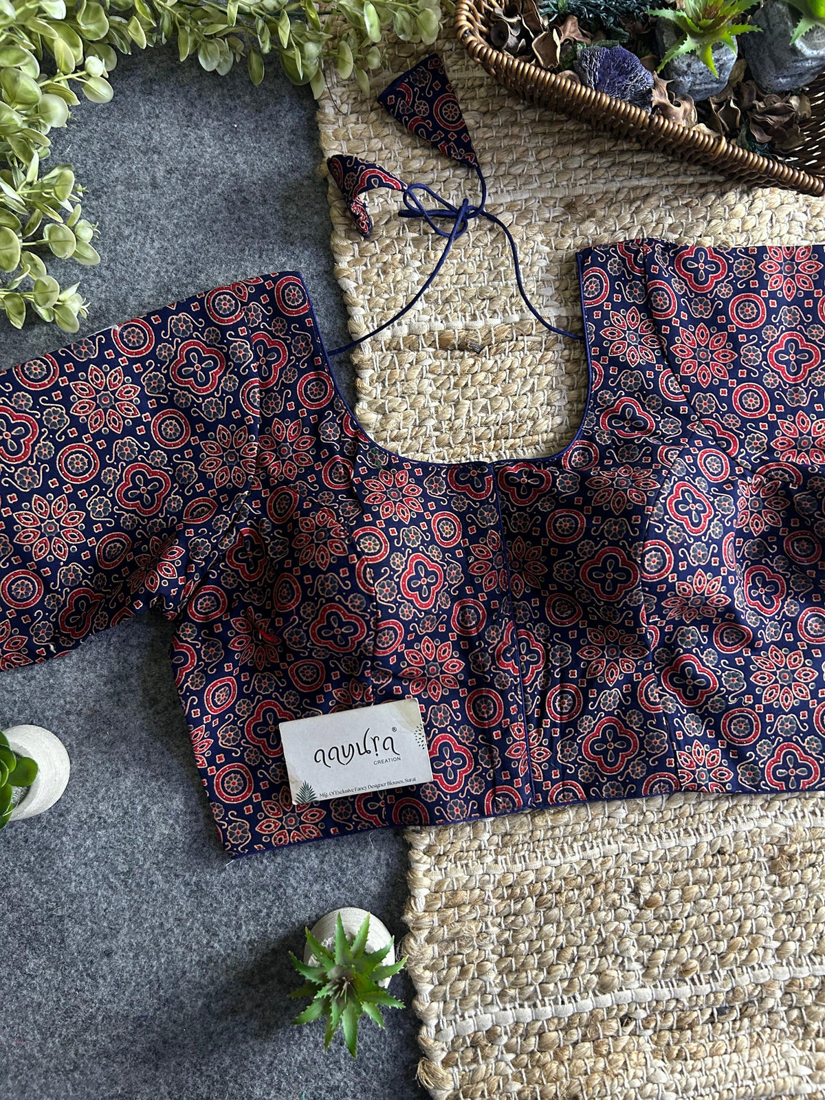 Cotton Front Open Blouse