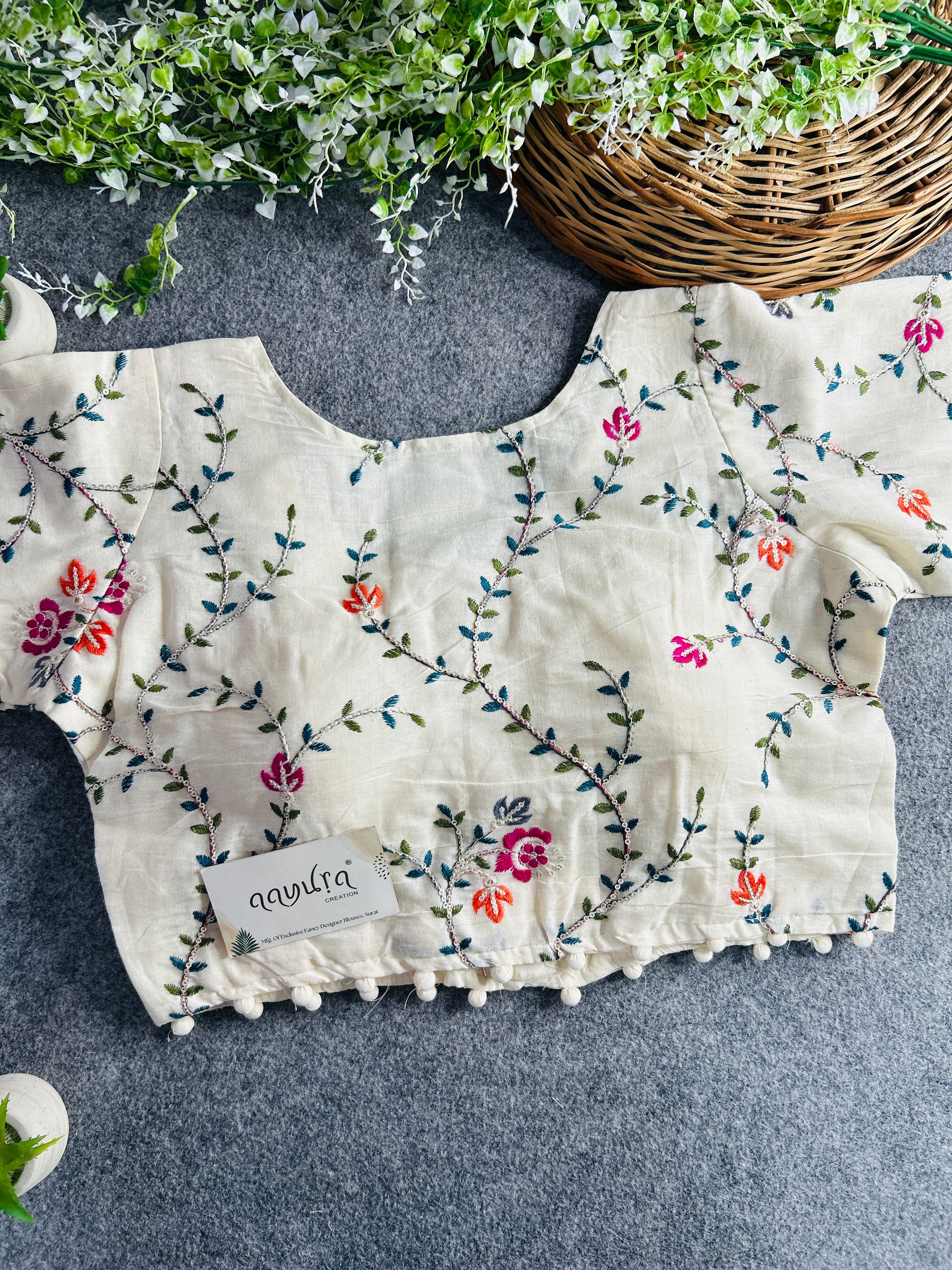 Khadi Cotton Collar Blouse