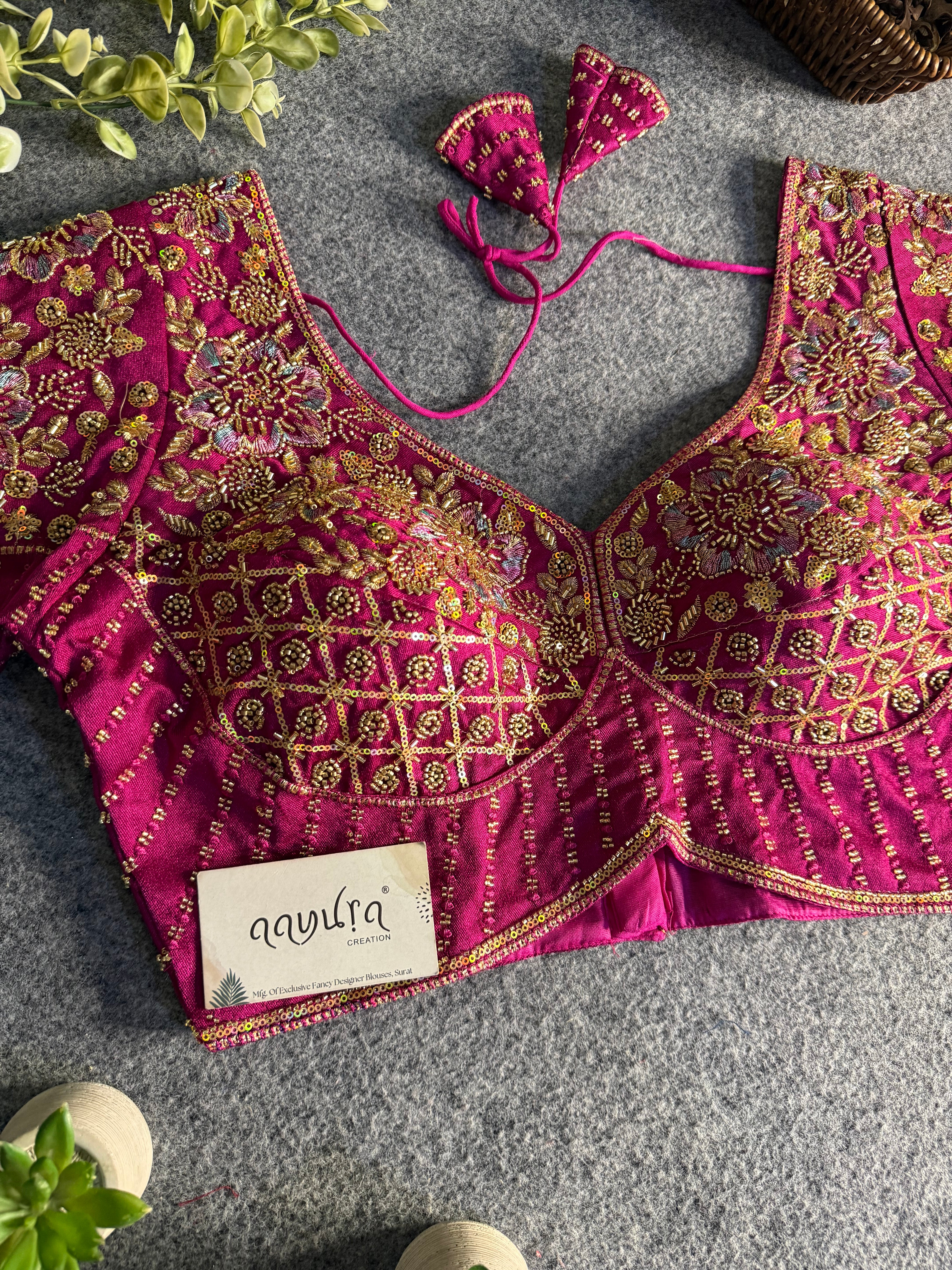 Glamour Italian Silk Beads & Sequence Blouse