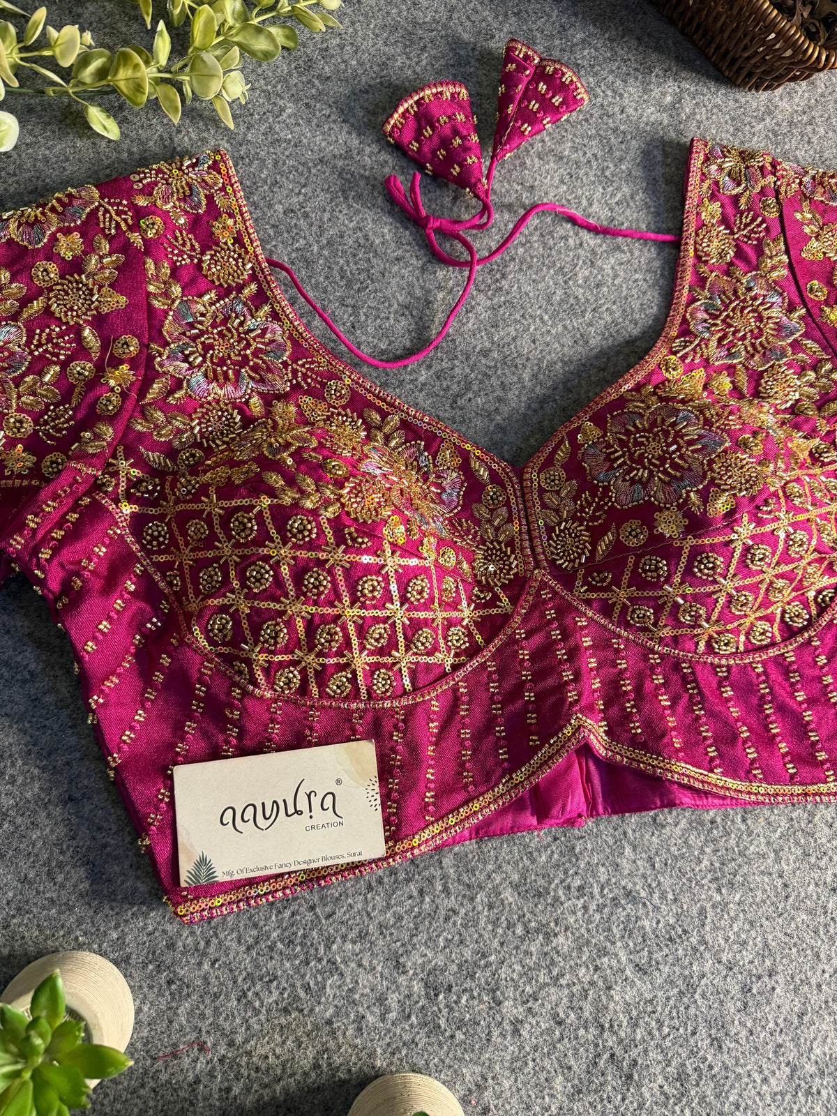 Glamour Italian Silk Beads & Sequence Blouse