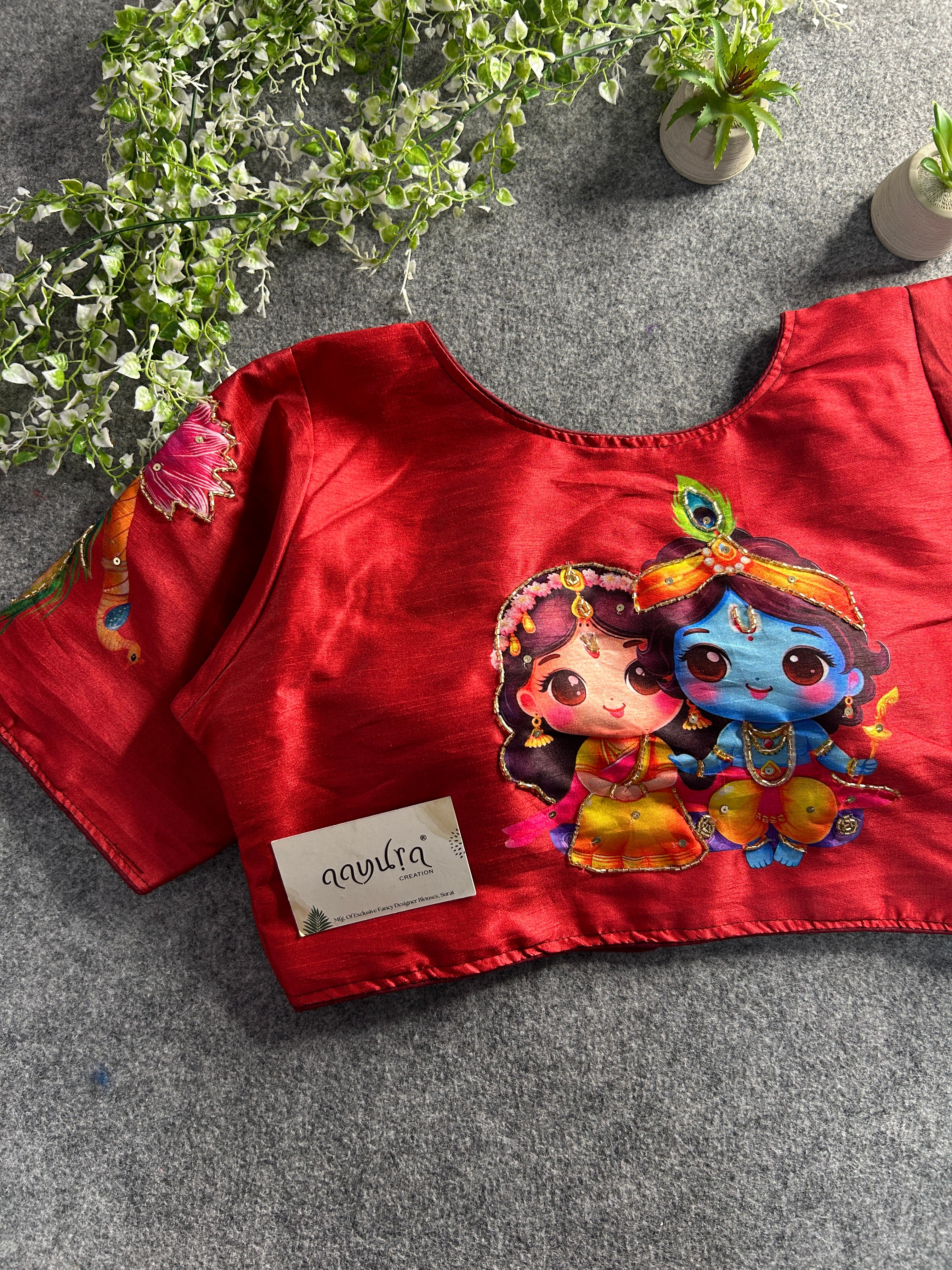 Krishna Radha Print Blouse