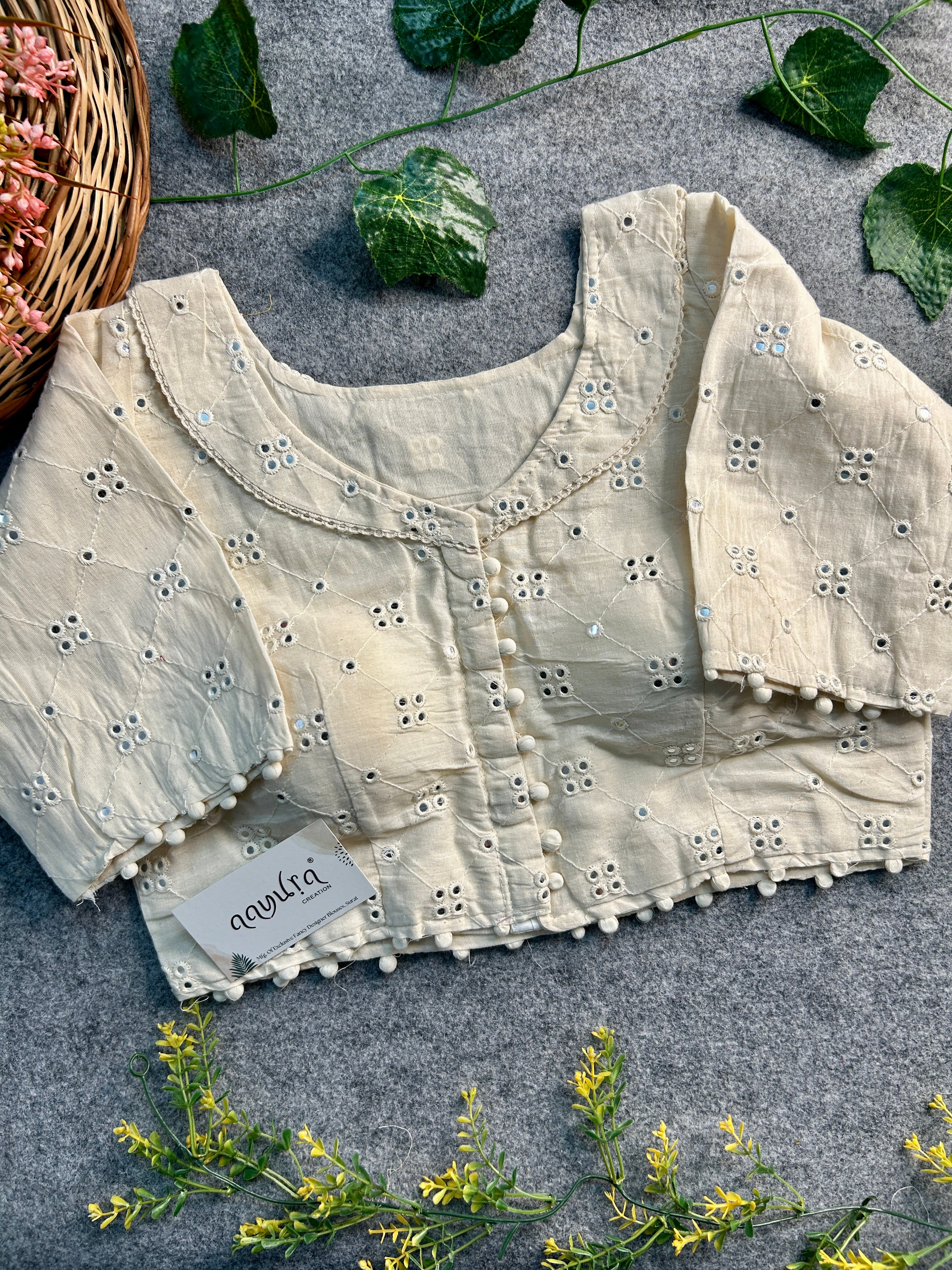 Khadi Cotton Collar Blouse