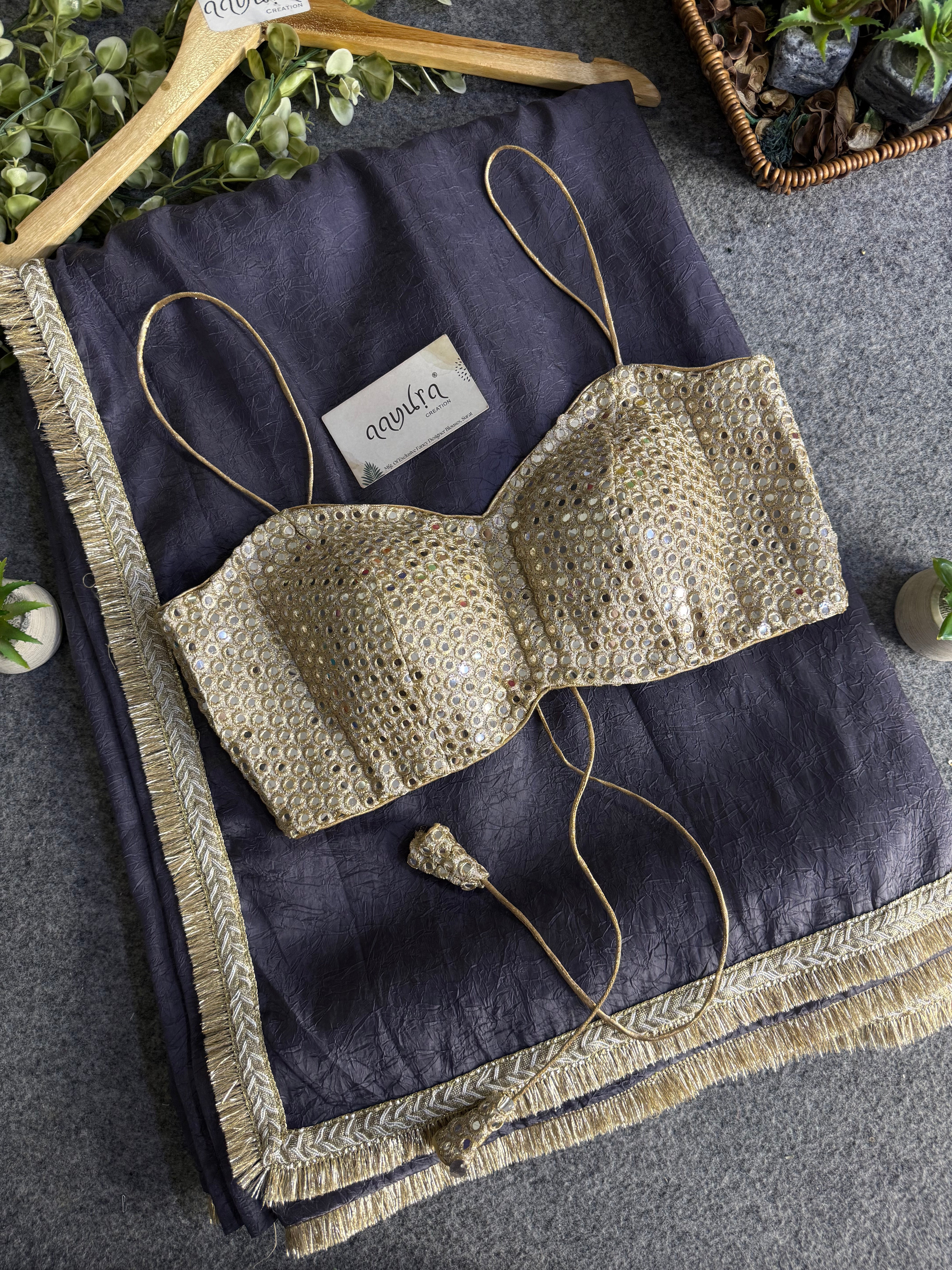 Starlight Mirror Strap Blouse Set