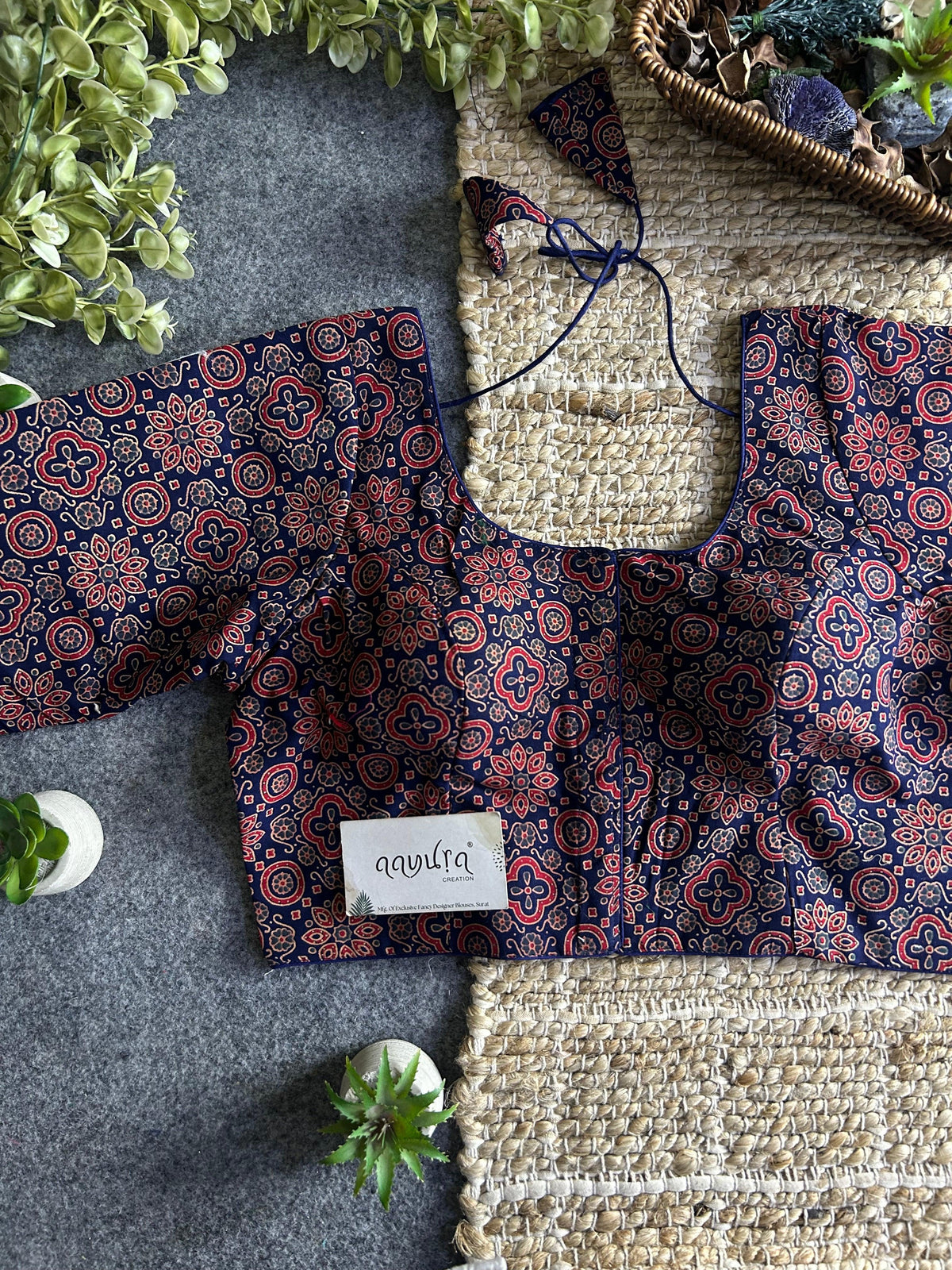 Cotton Front Open Blouse