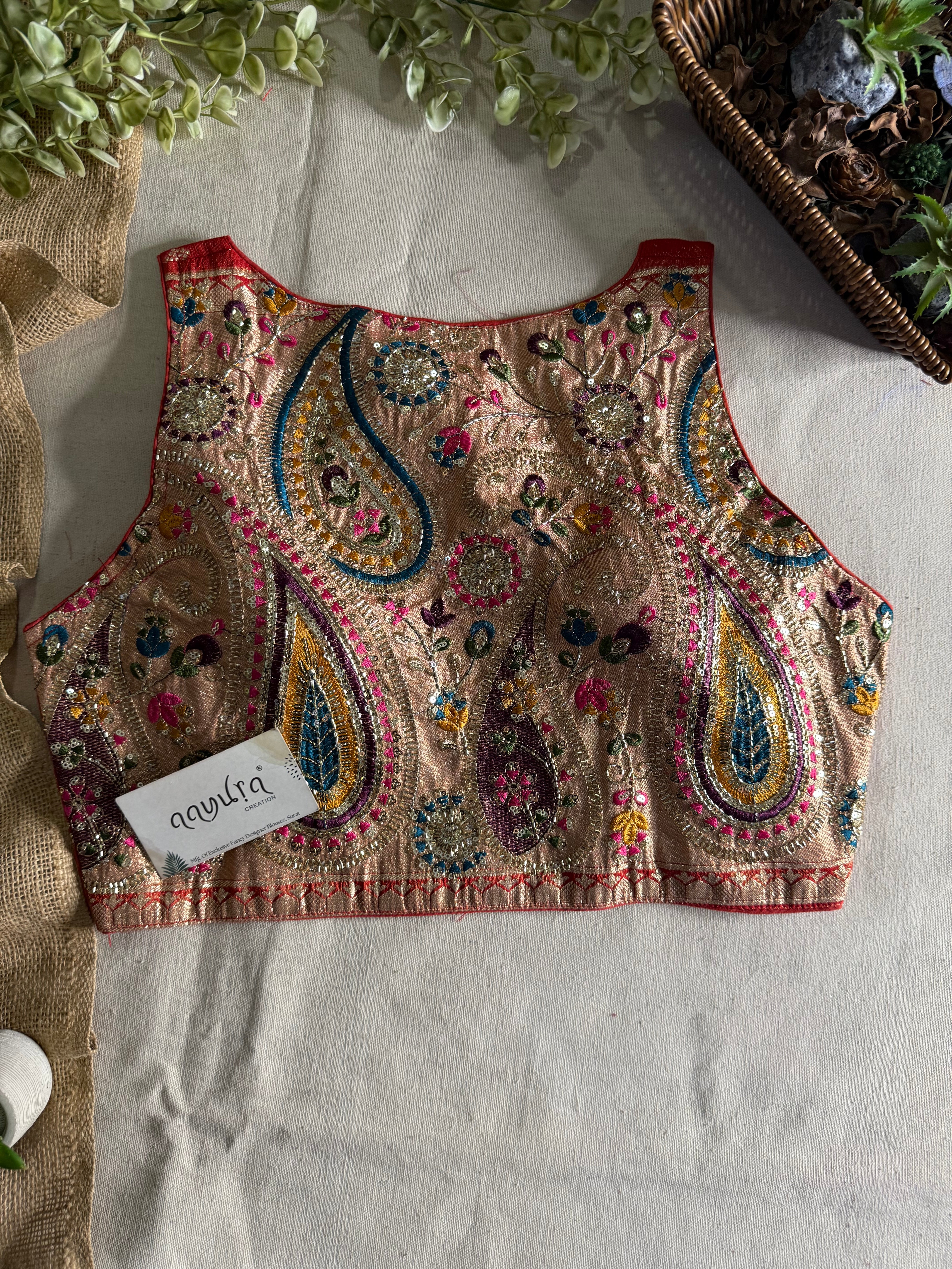 Heritage Banarasi Silk Multi-Thread Work Blouse