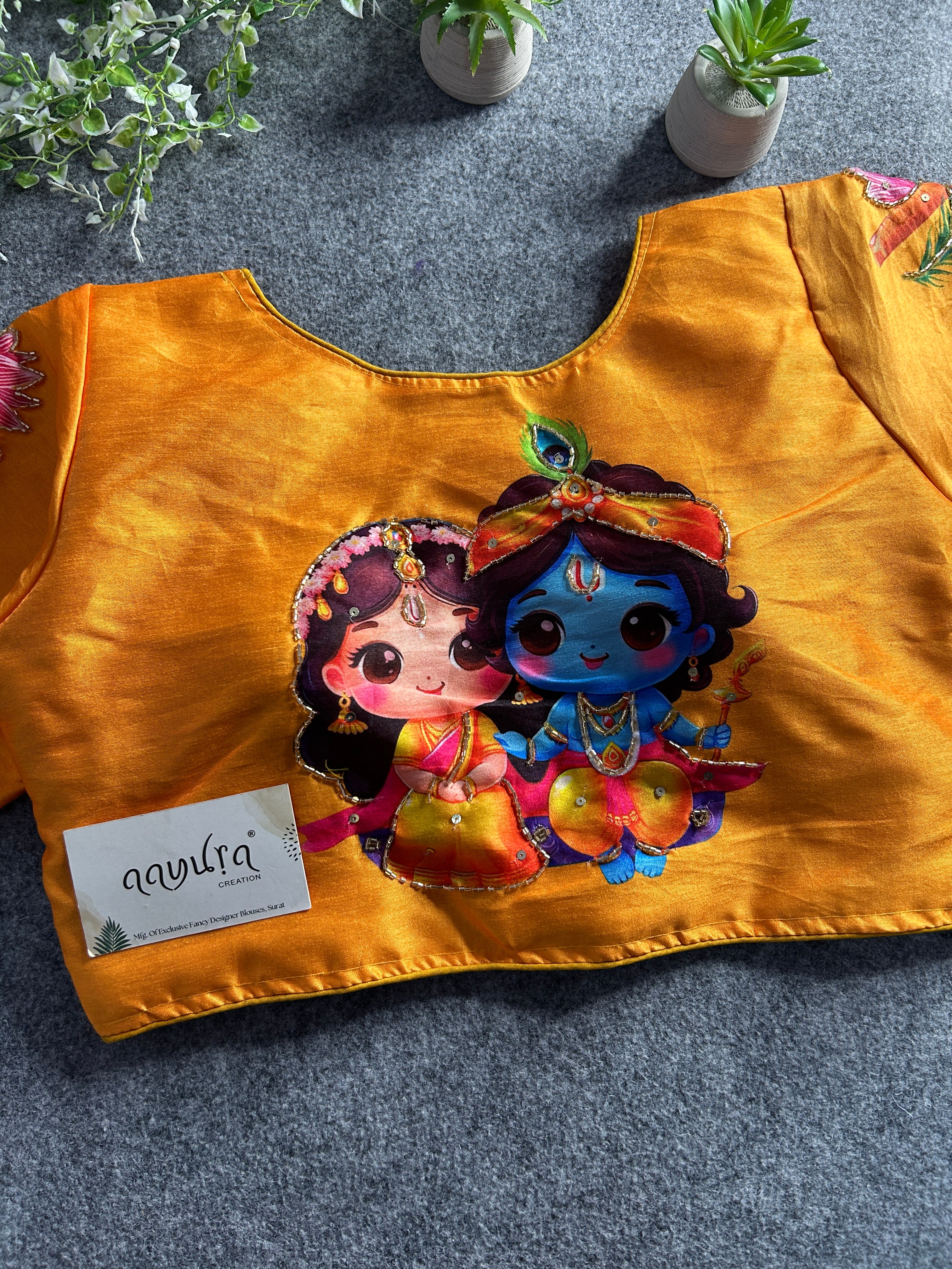 Krishna Radha Print Blouse