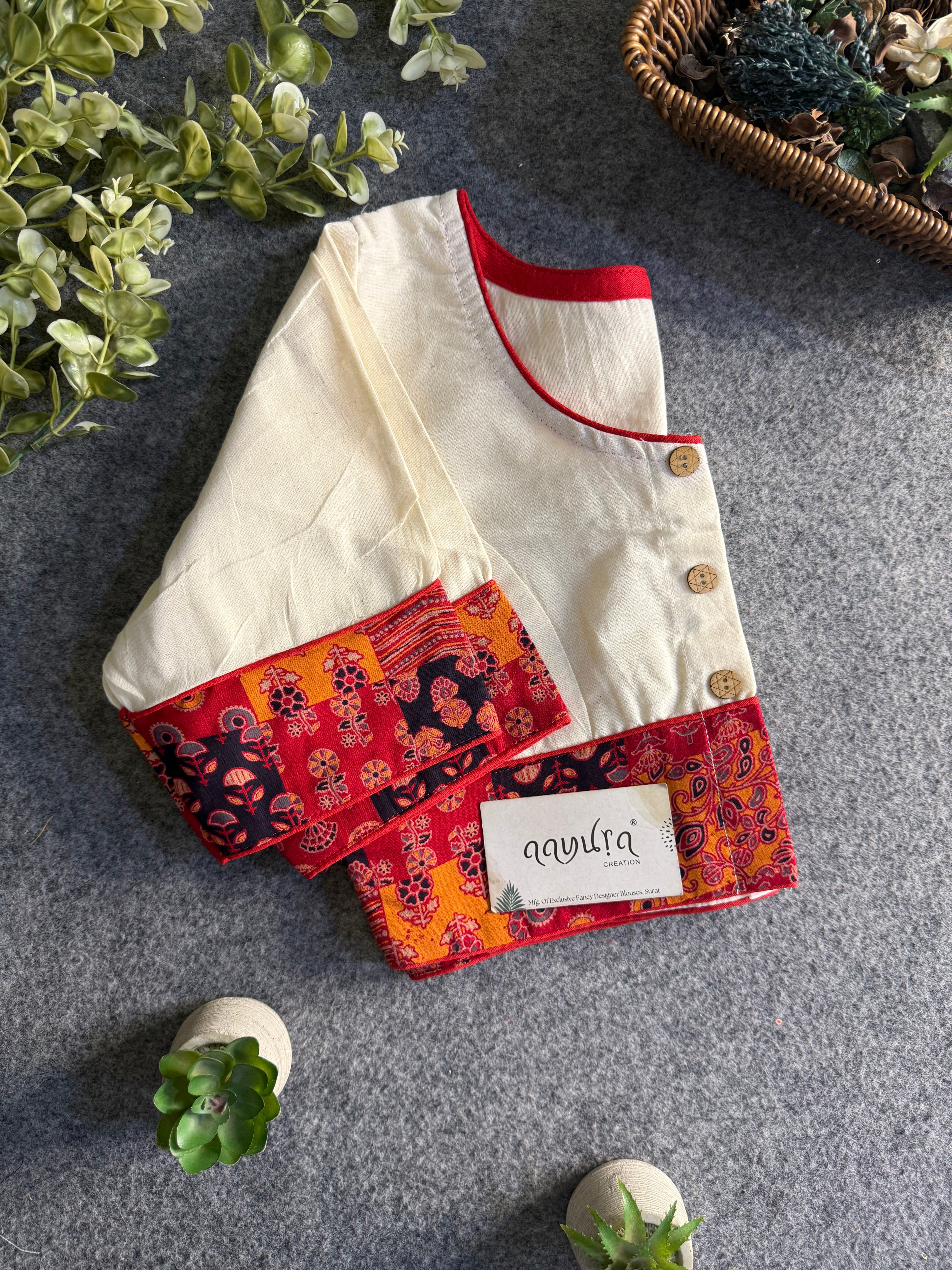 Everyday Ajrakh Elegance Blouse