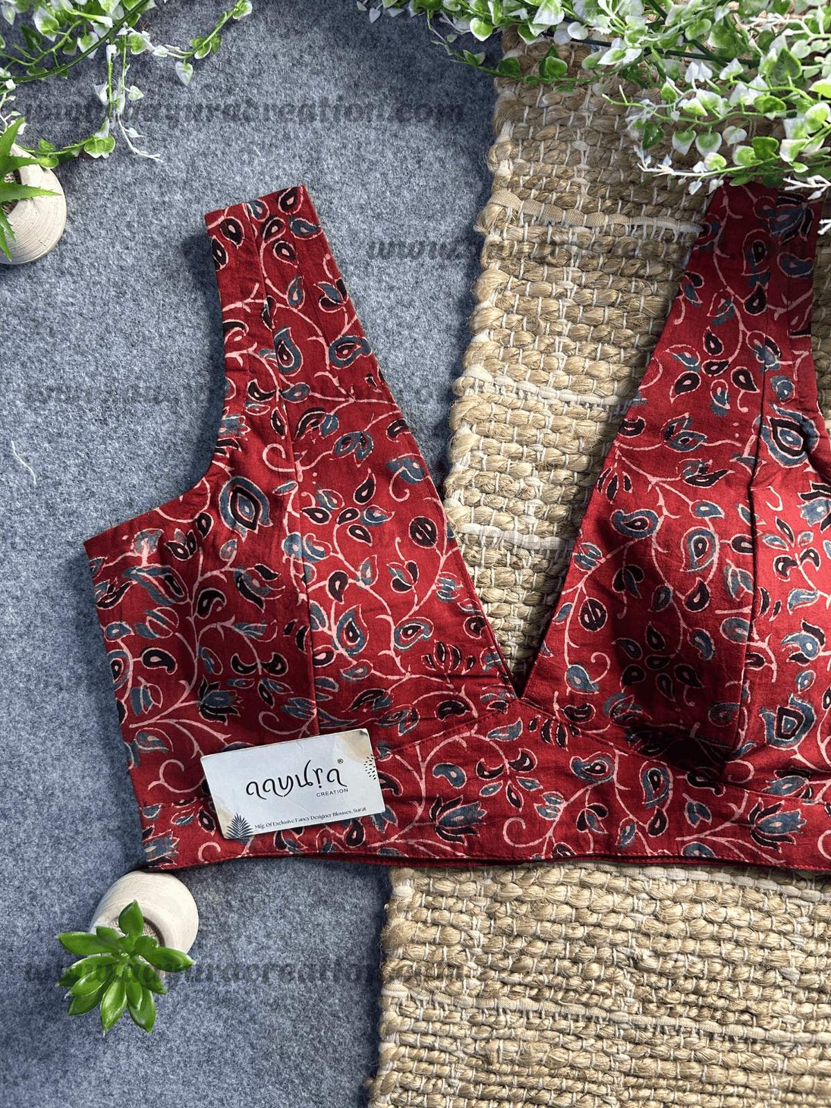 Ajrakh V Neck