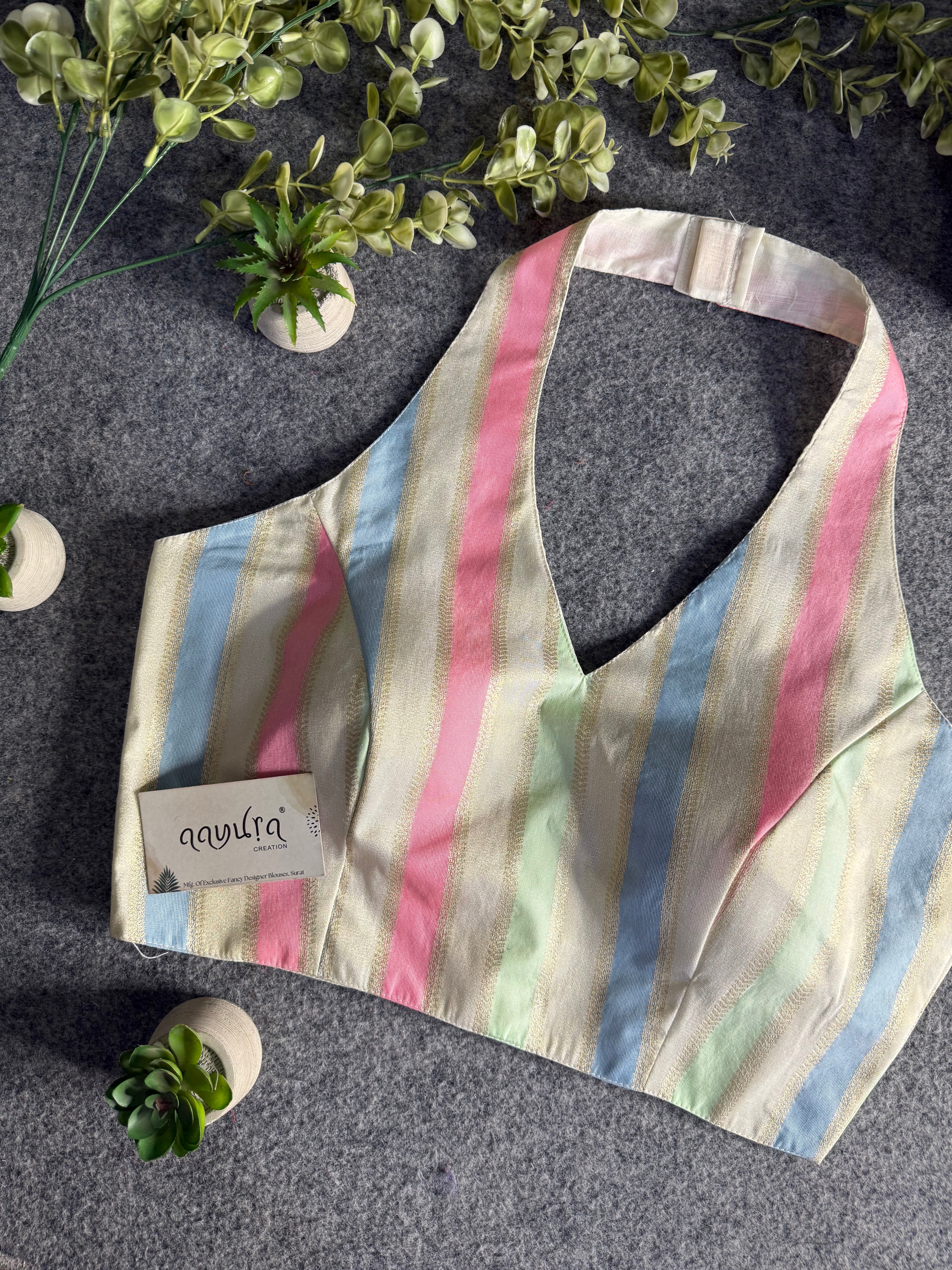 Banarasi Modern Halter Neck