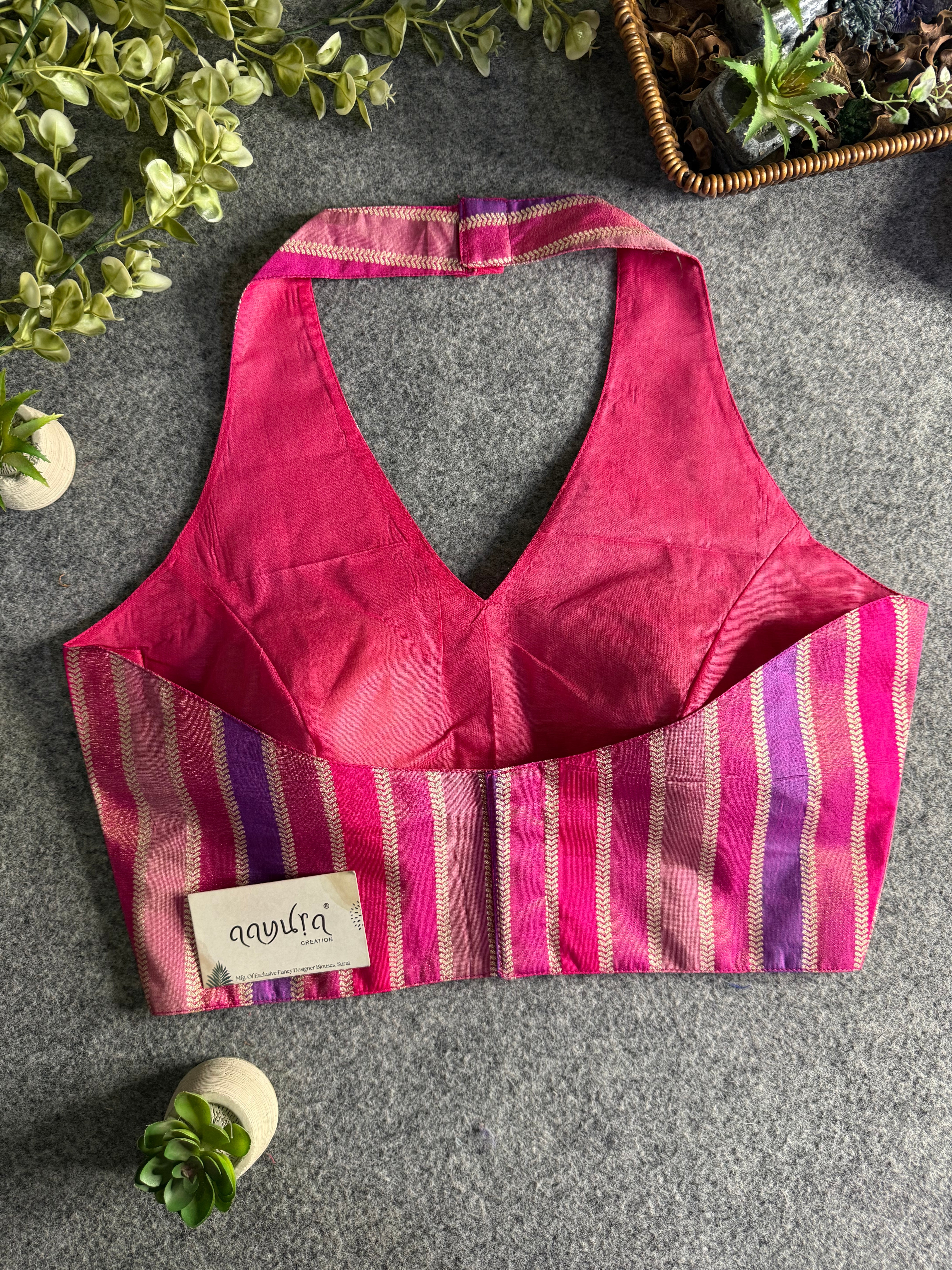 Banarasi Modern Halter Neck