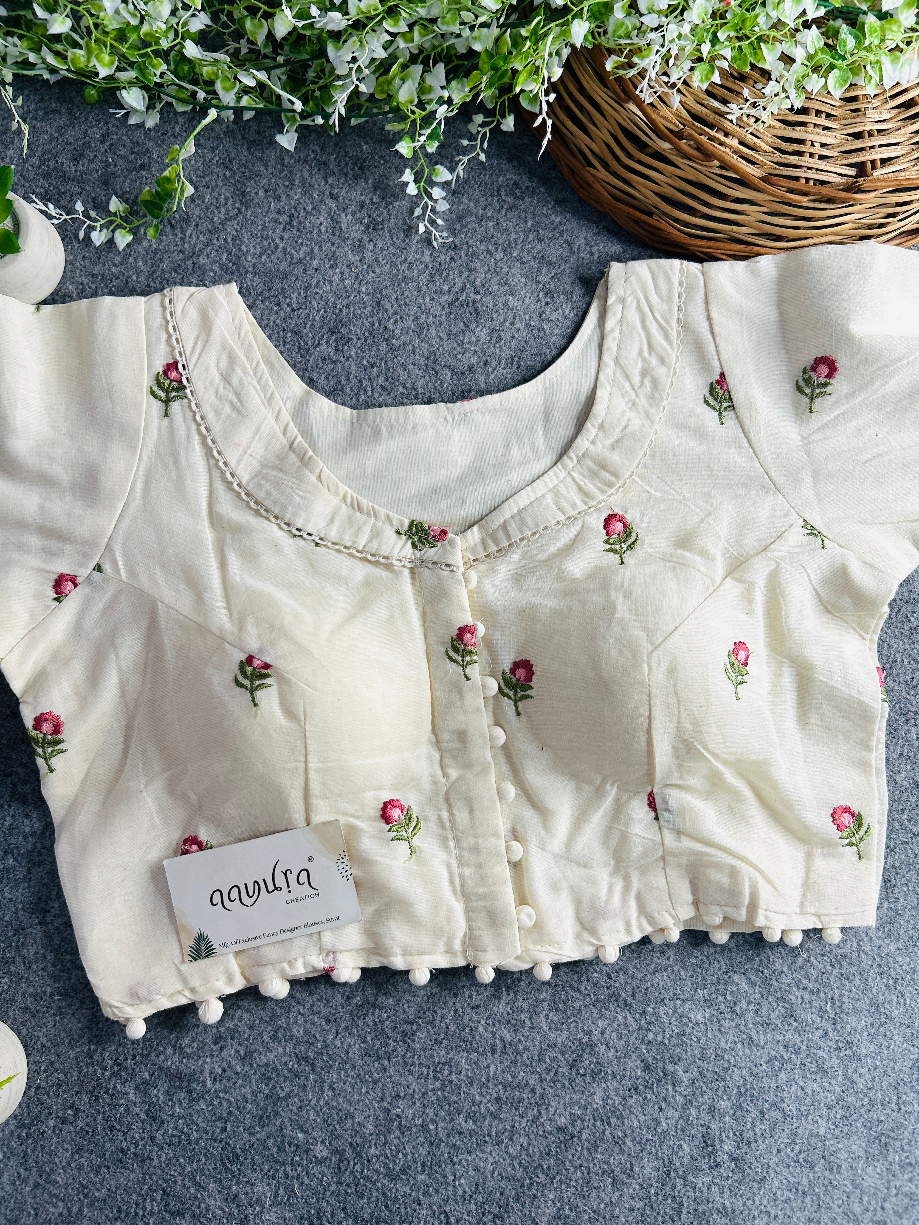 Khadi Cotton Collar Blouse