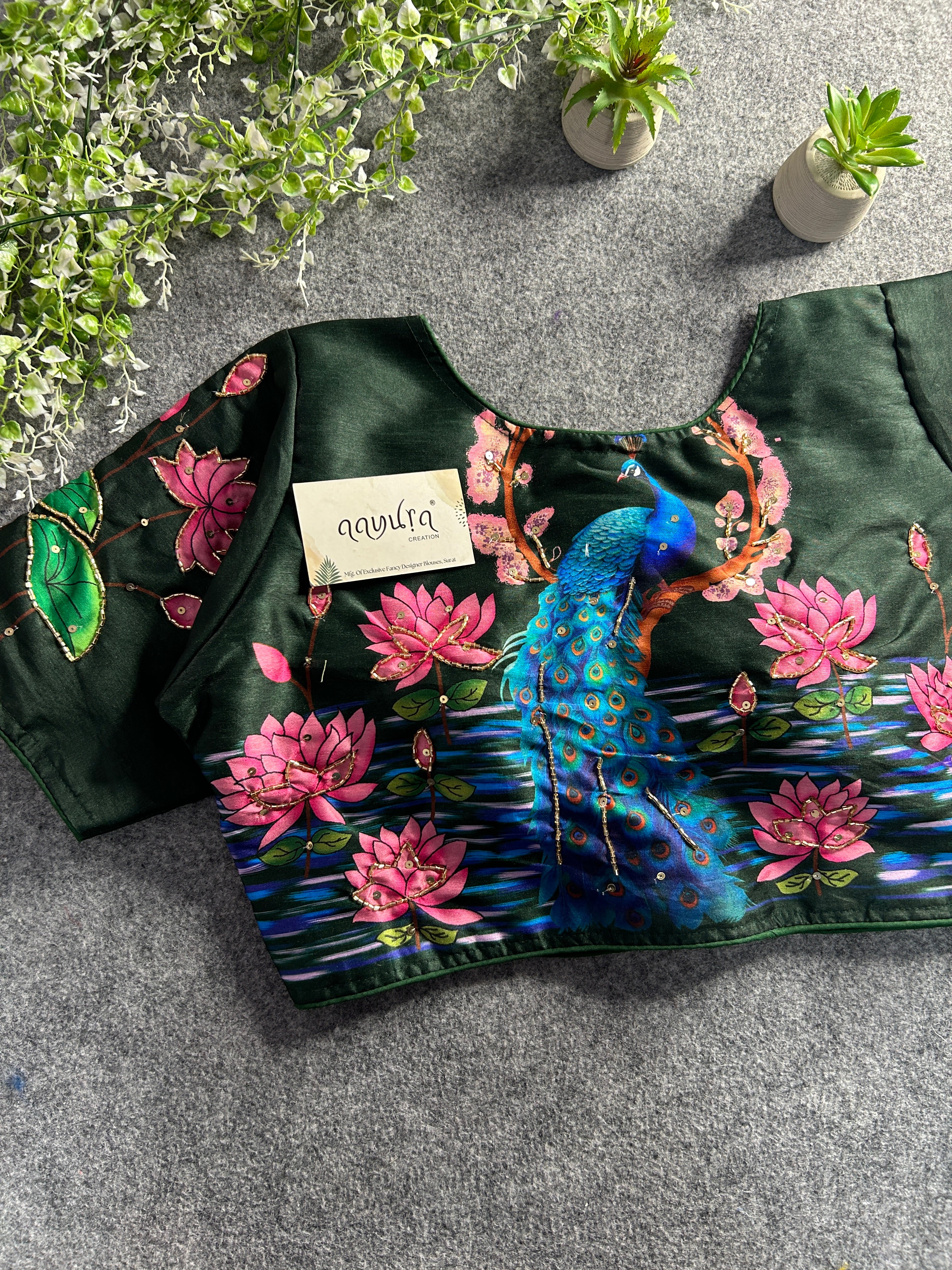 Peacock Print Handwork