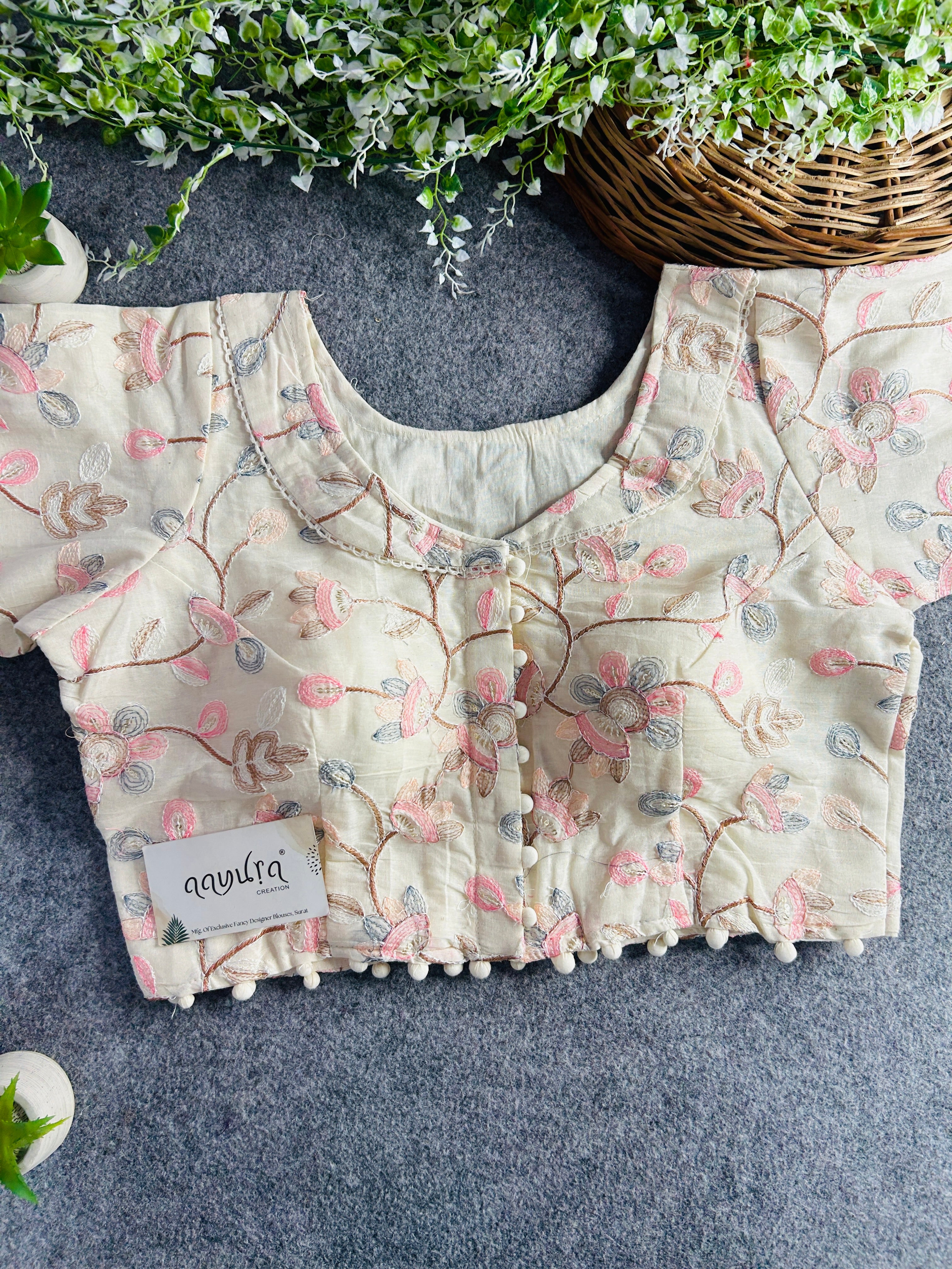 Khadi Cotton Collar Blouse