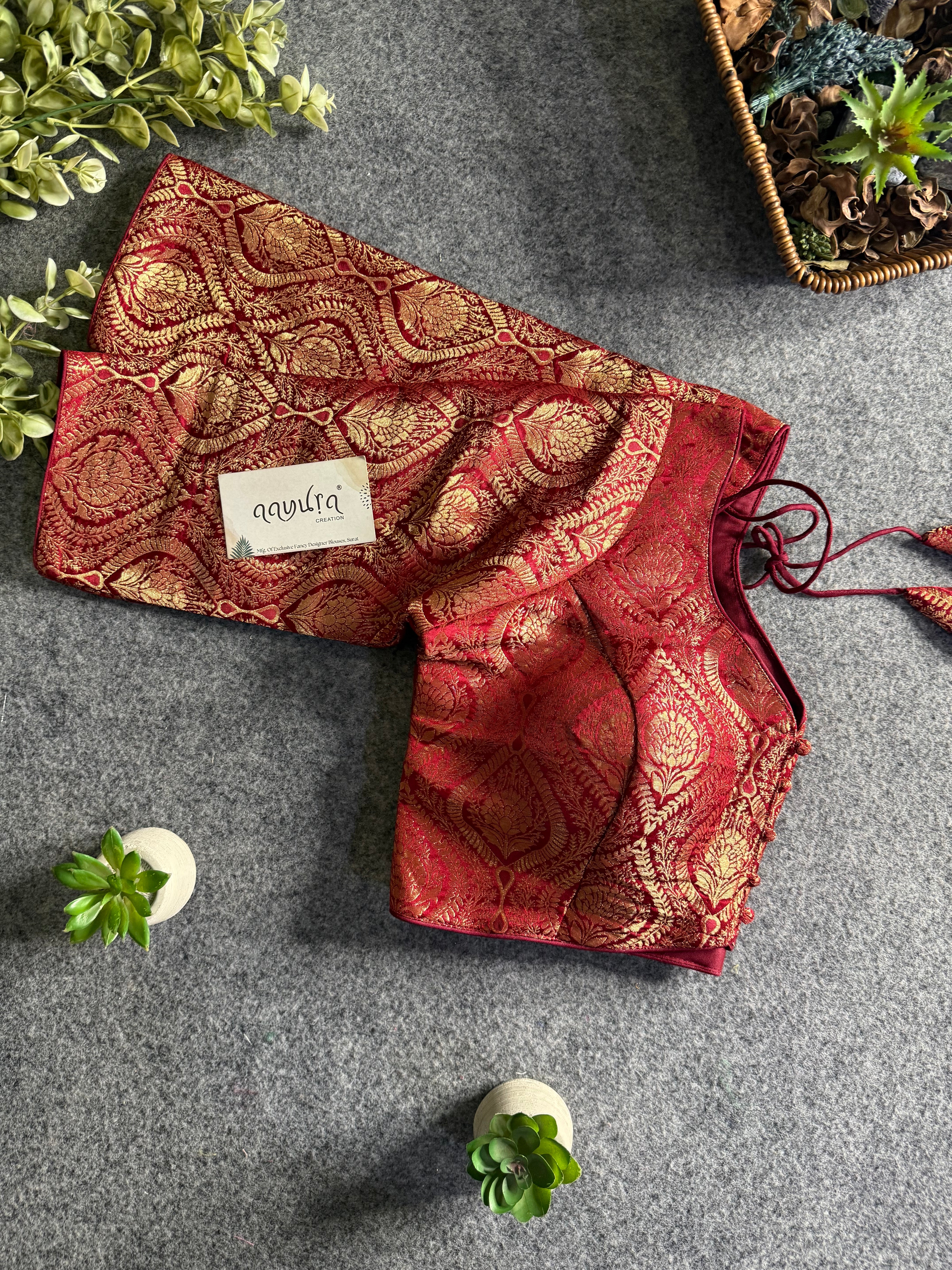 Ira Banarasi Classic Sleeve Blouse