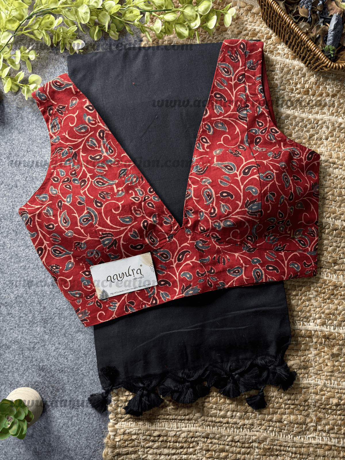 Ajrakh Vibe – Cotton Grace Combo