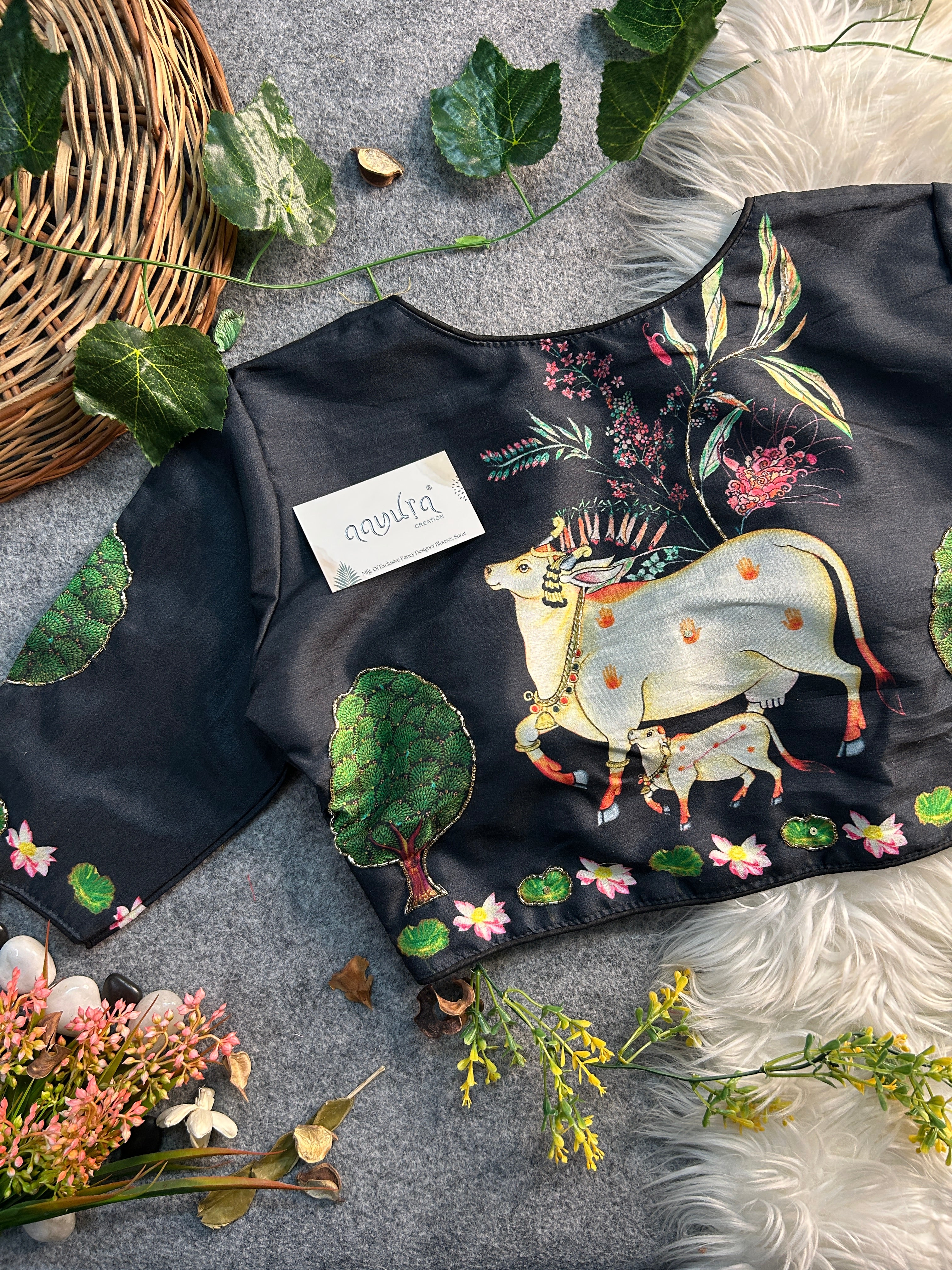 Cow Print Blouse