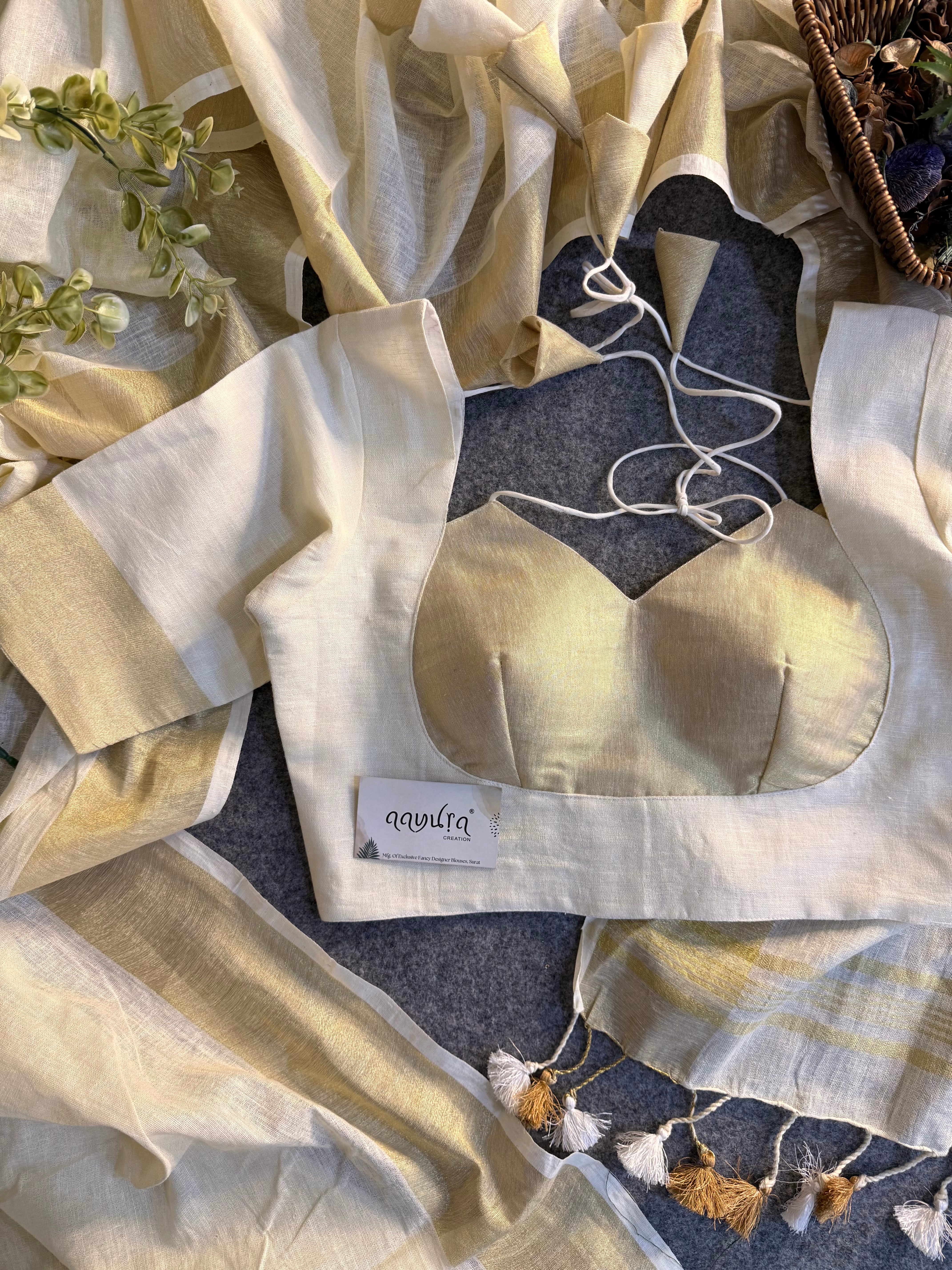 Handwoven Linen Grace Saree