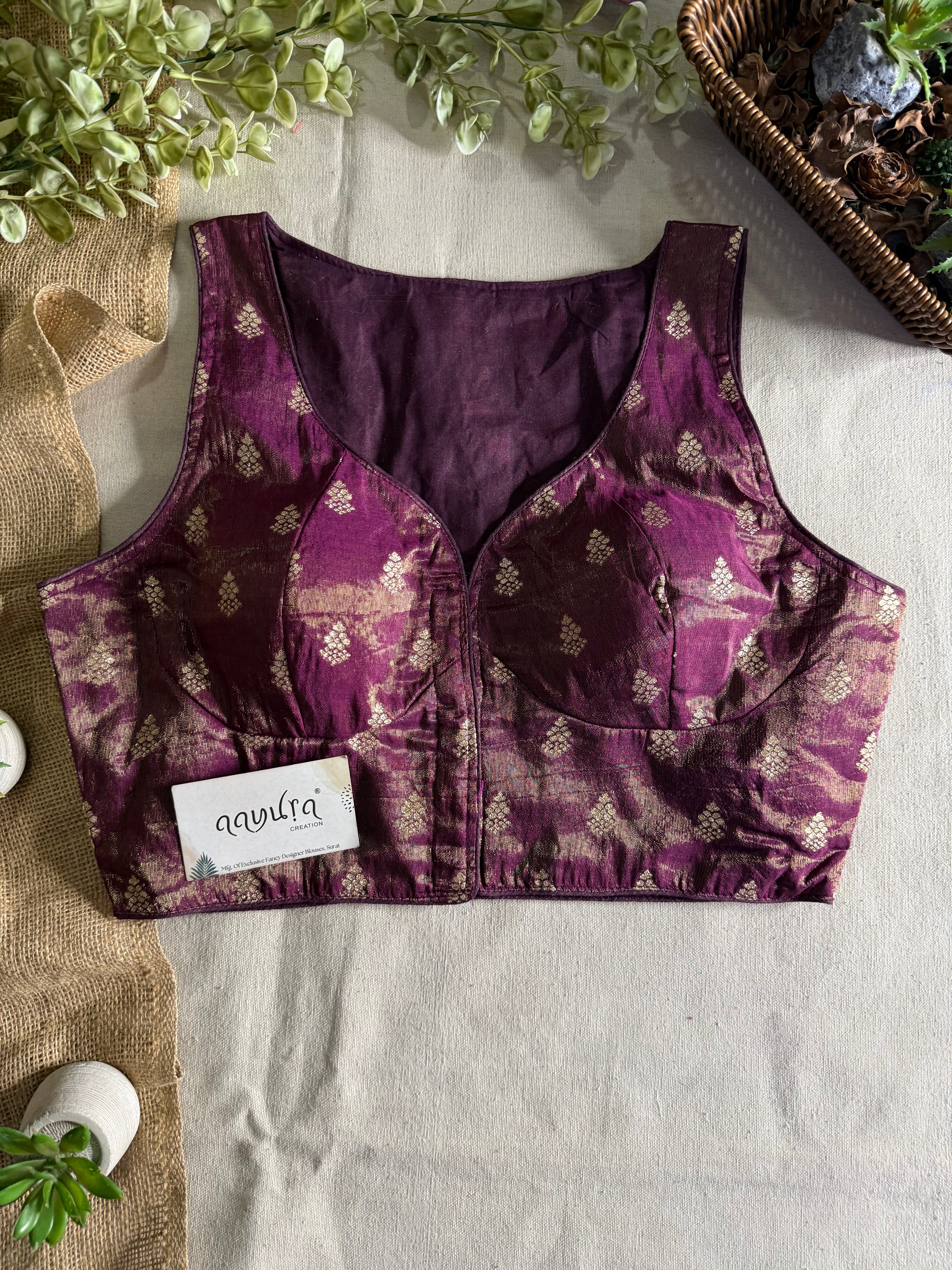 Heritage Banarasi Silk Multi-Thread Work Blouse