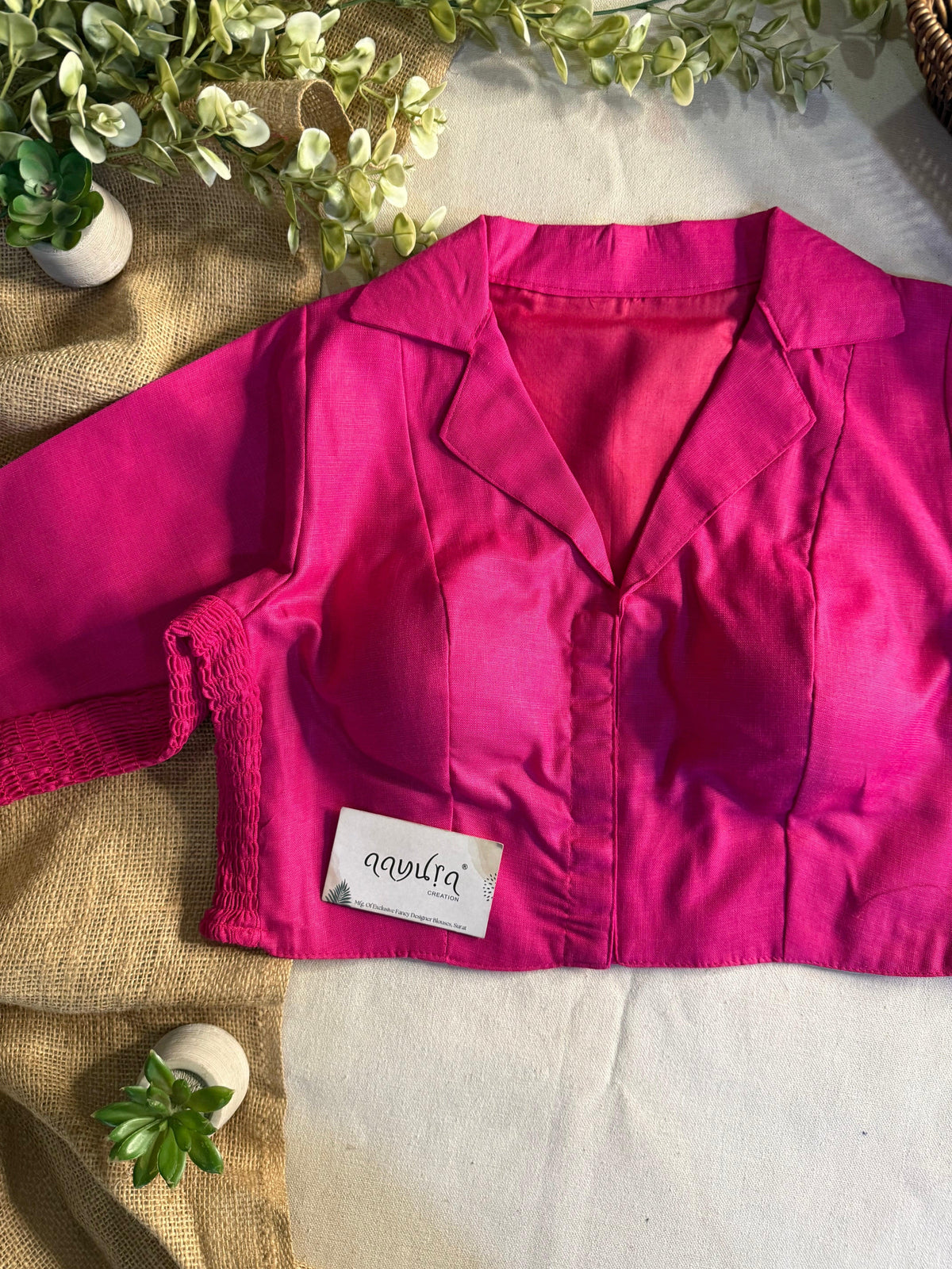 Comfort Fit Cotton Collar Blouse