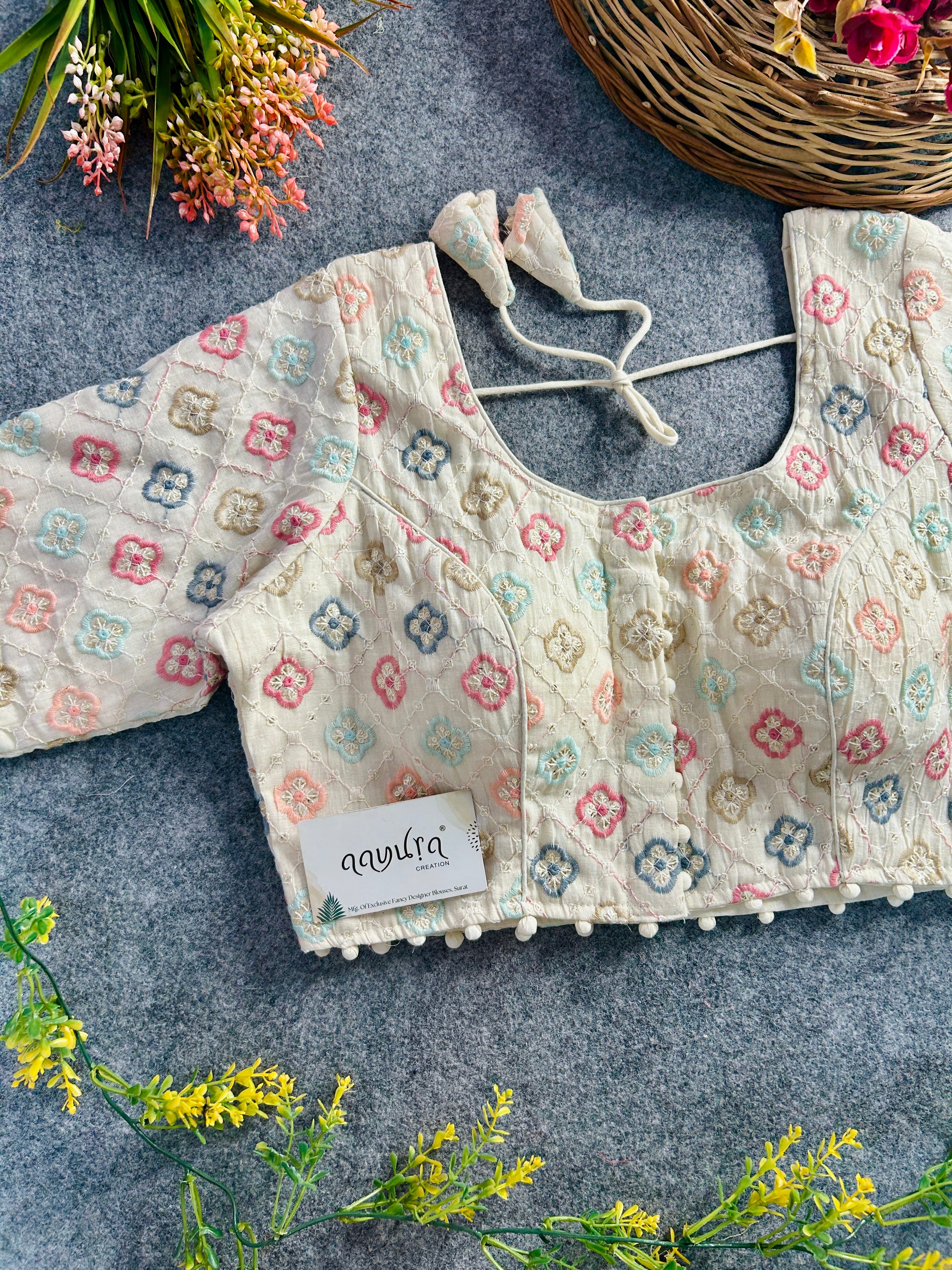 Threaded Heritage Khadi Blouse