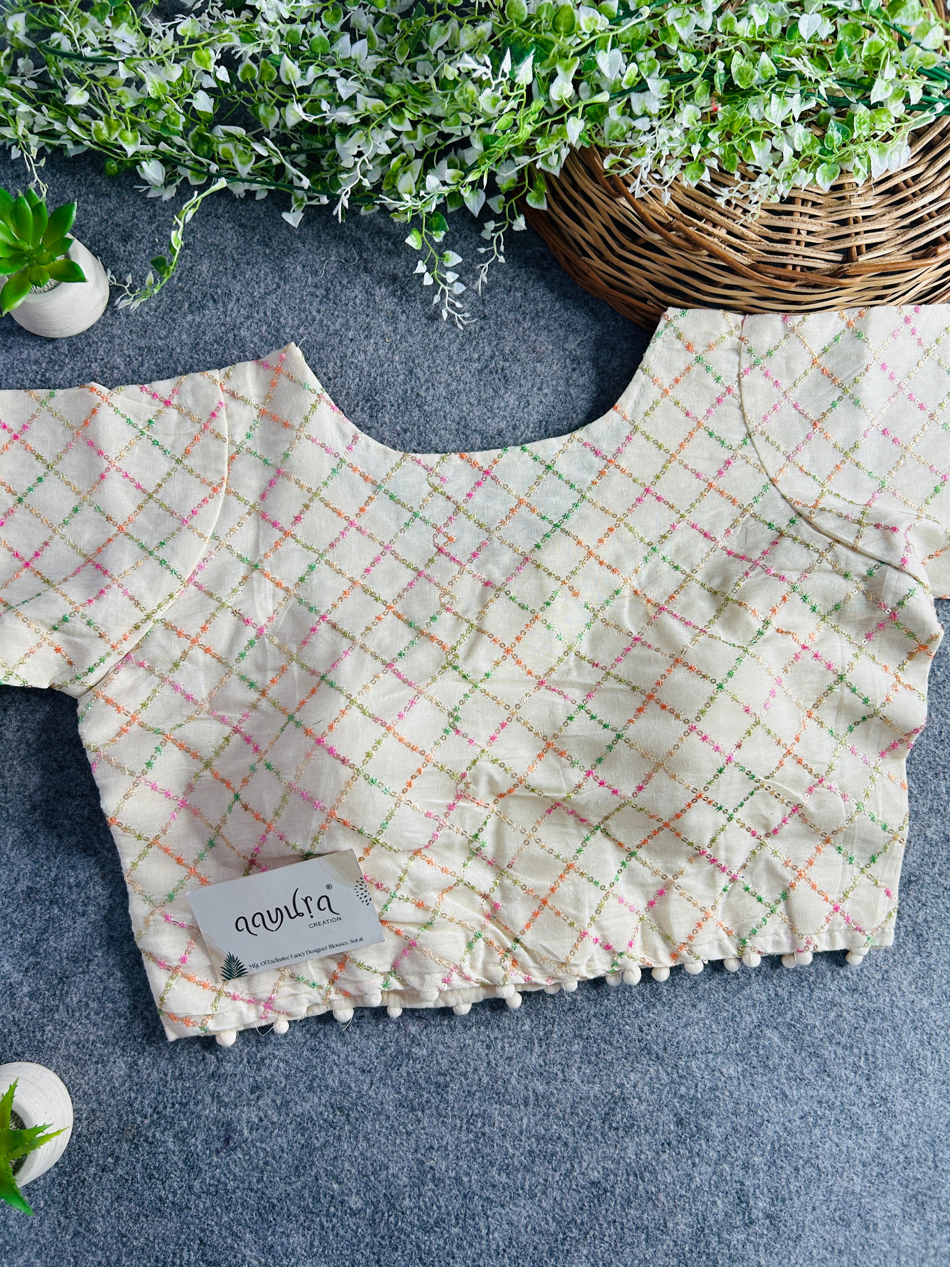 Khadi Cotton Collar Blouse