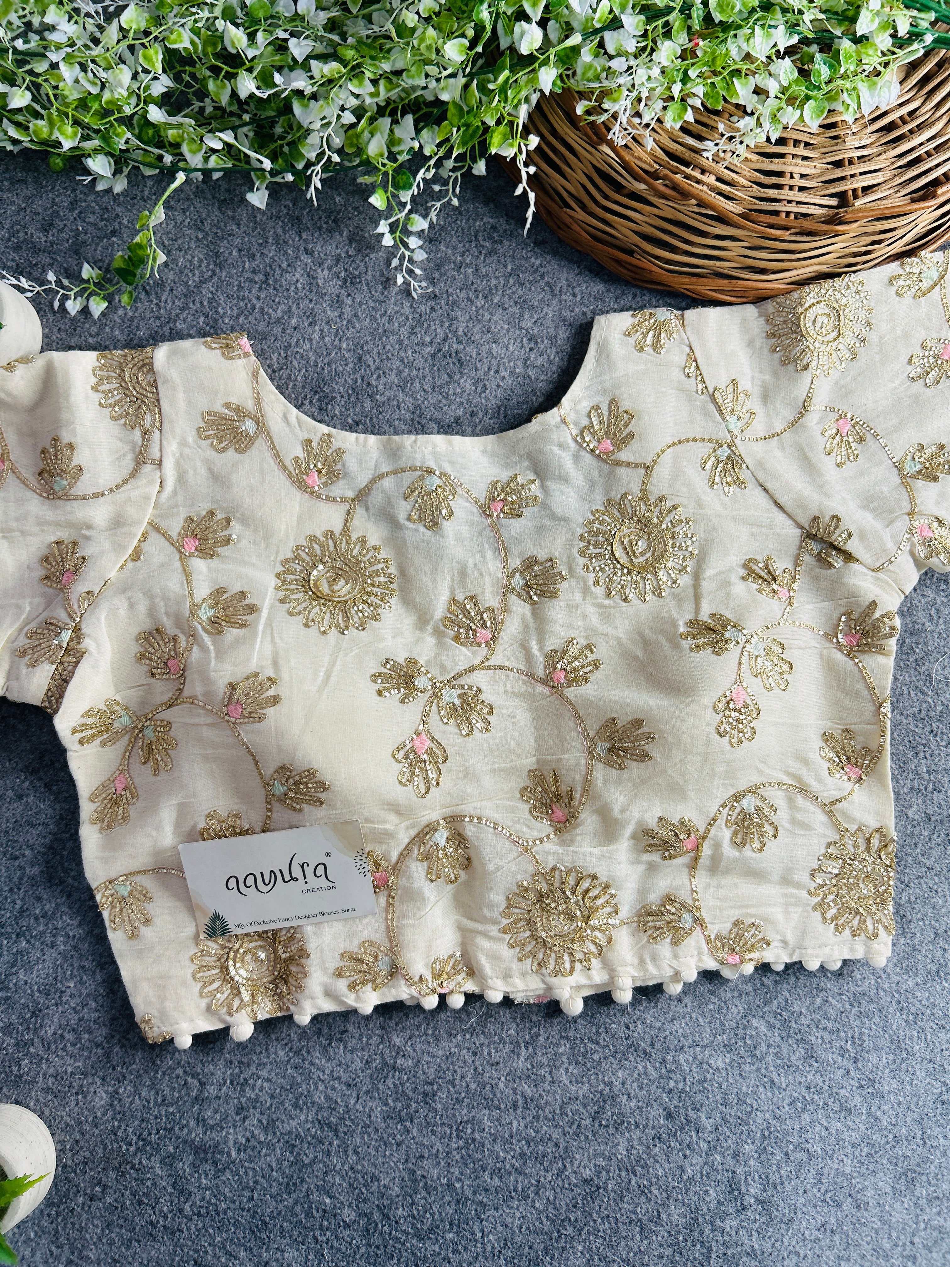 Khadi Cotton Collar Blouse
