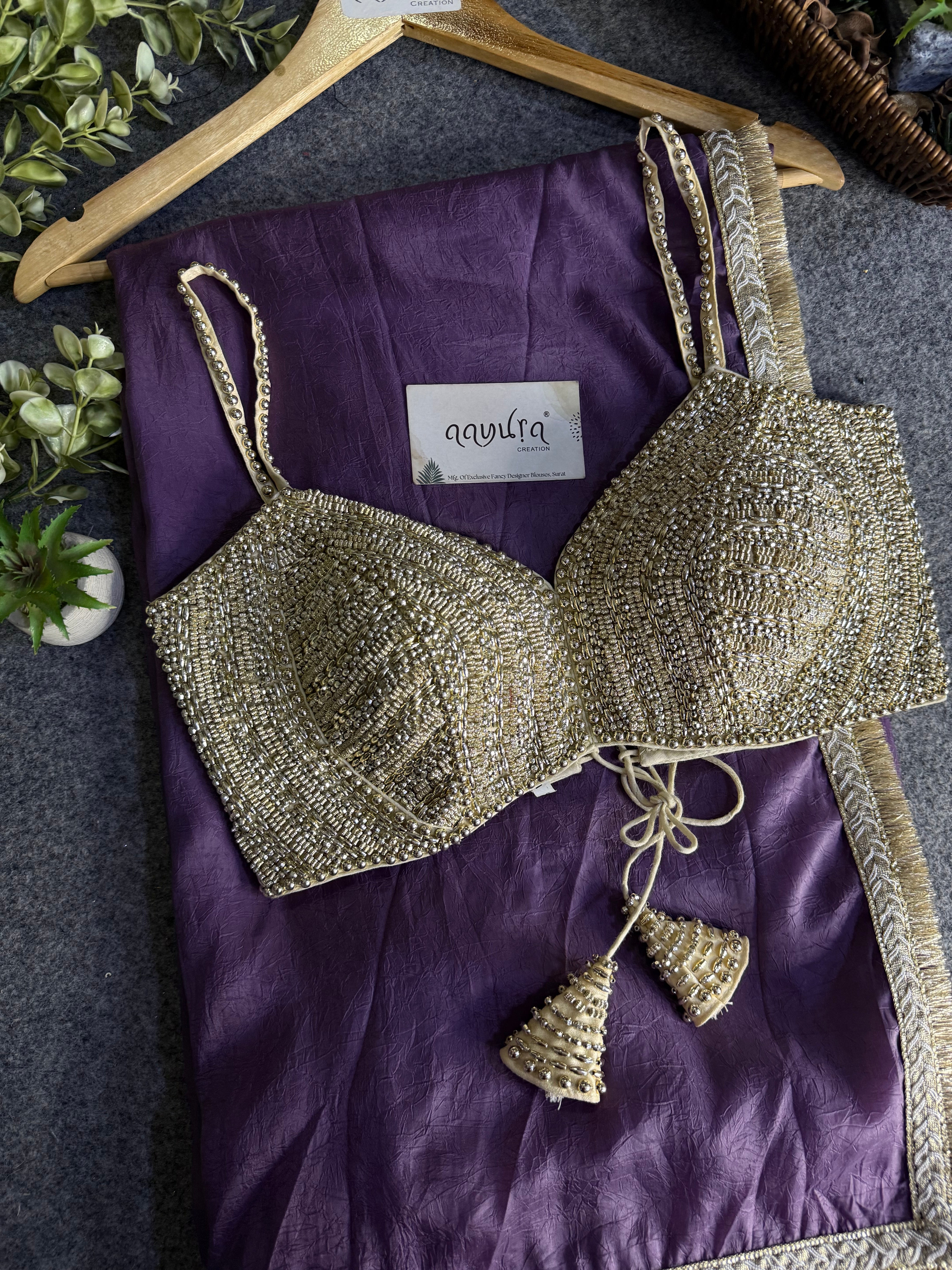 Regal Handcrafted Silk Saree Set