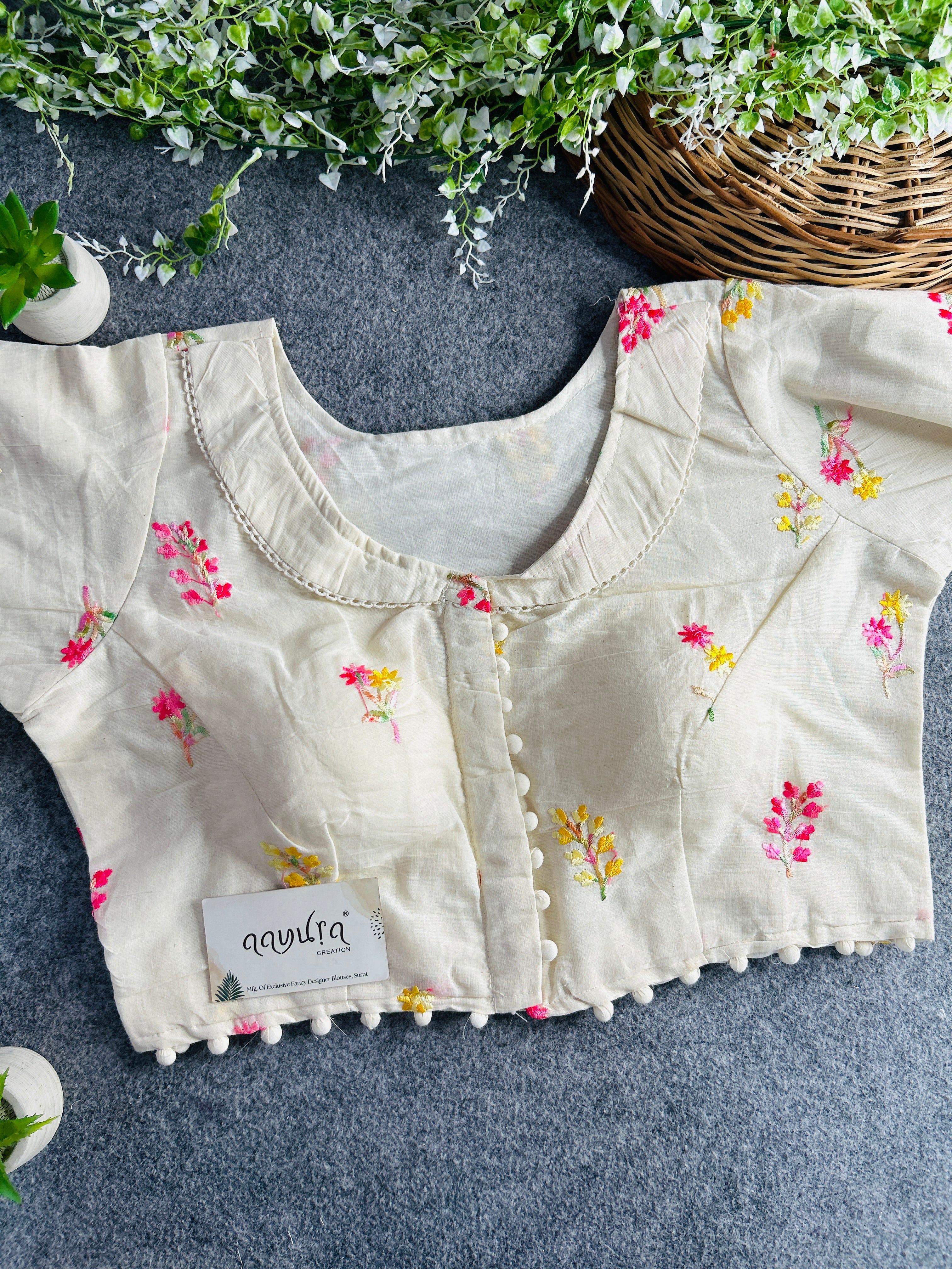 Khadi Cotton Collar Blouse