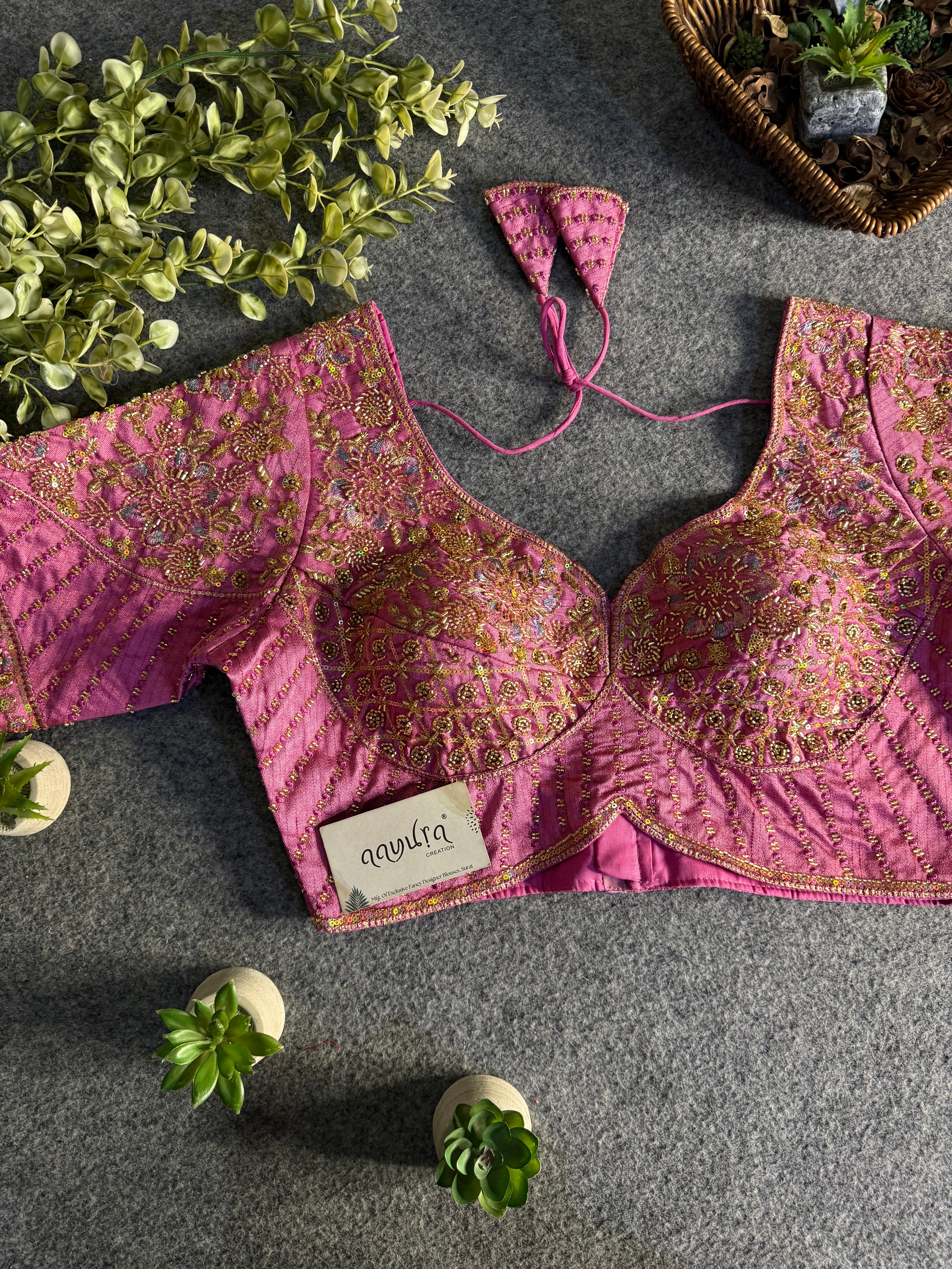 Glamour Italian Silk Beads & Sequence Blouse