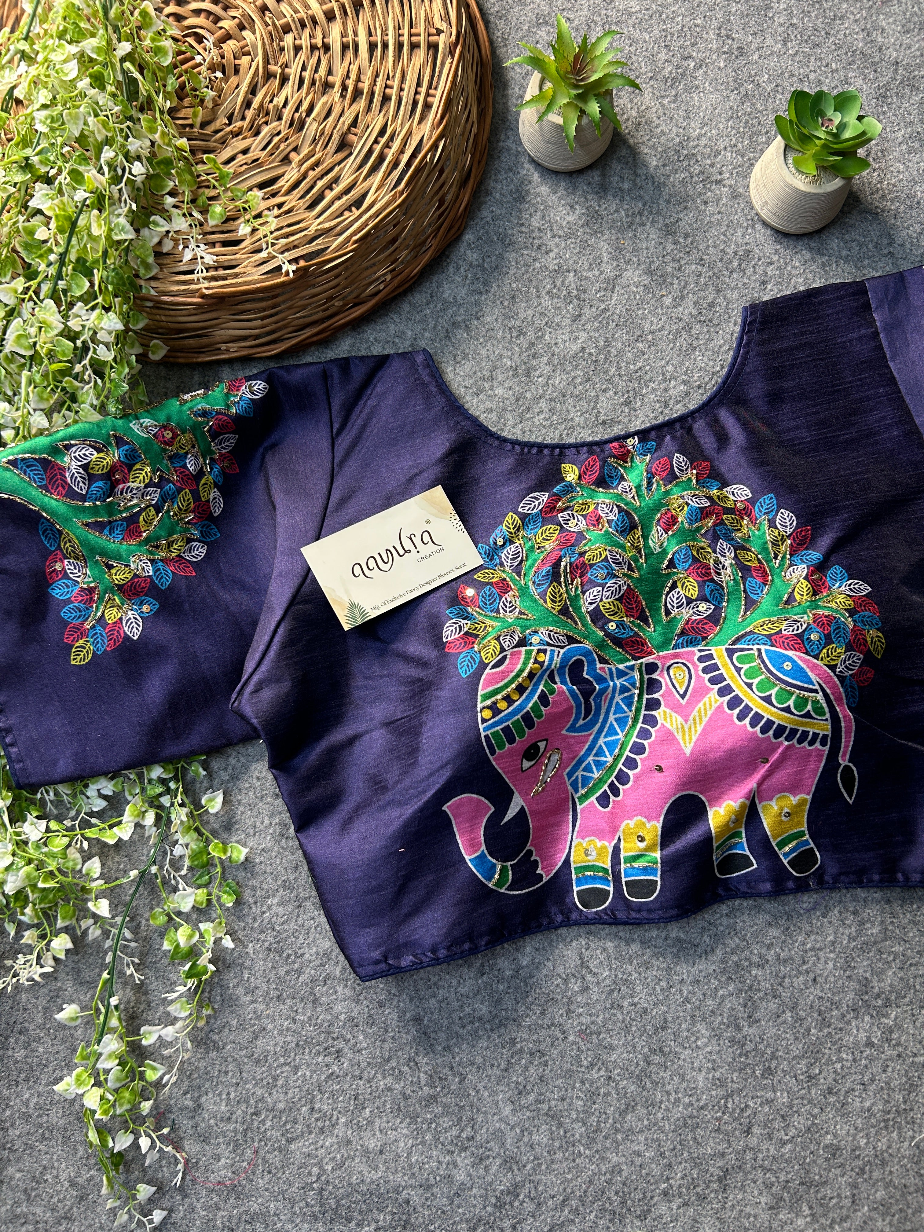 Elephant Print Blouse