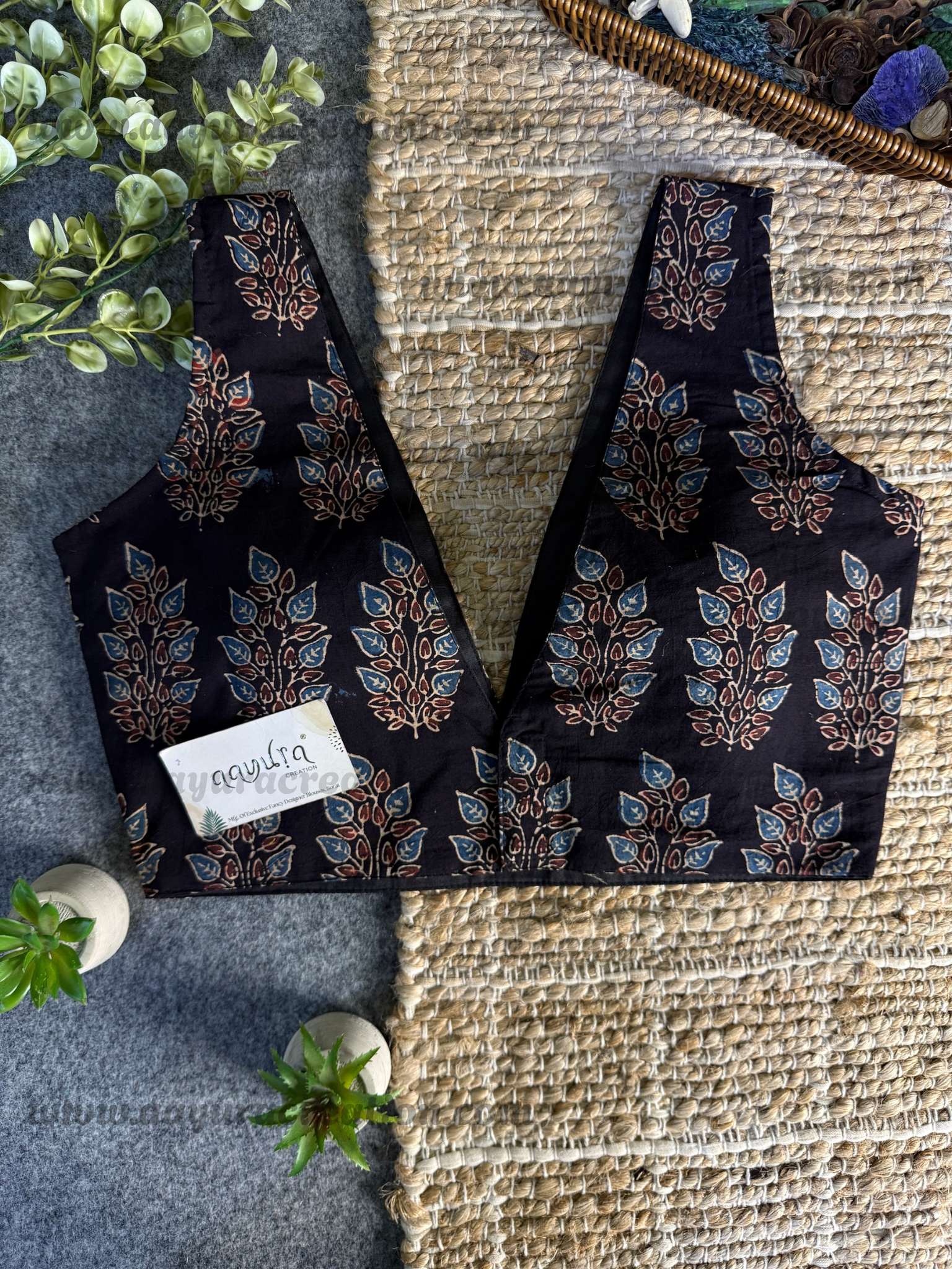 Ajrakh V Neck