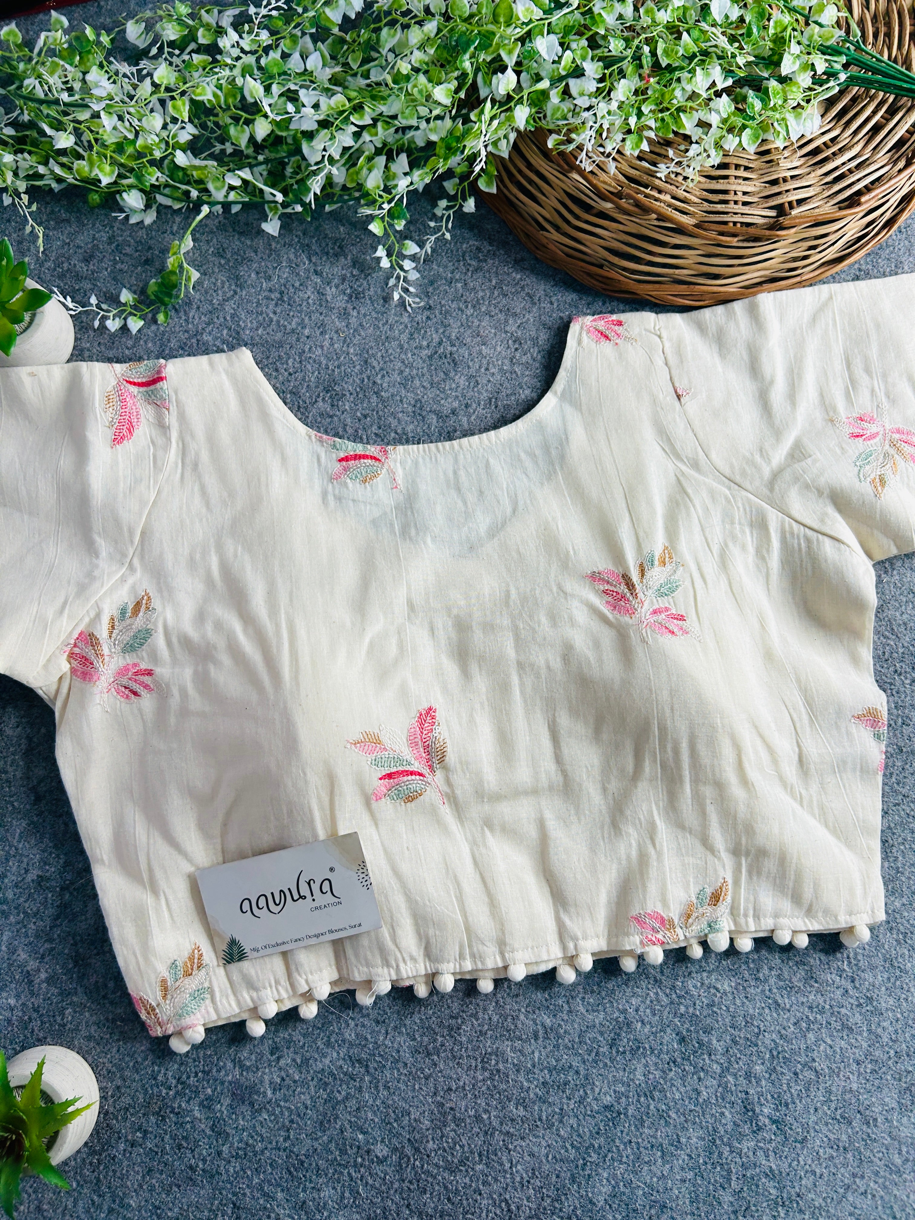 Khadi Cotton Collar Blouse