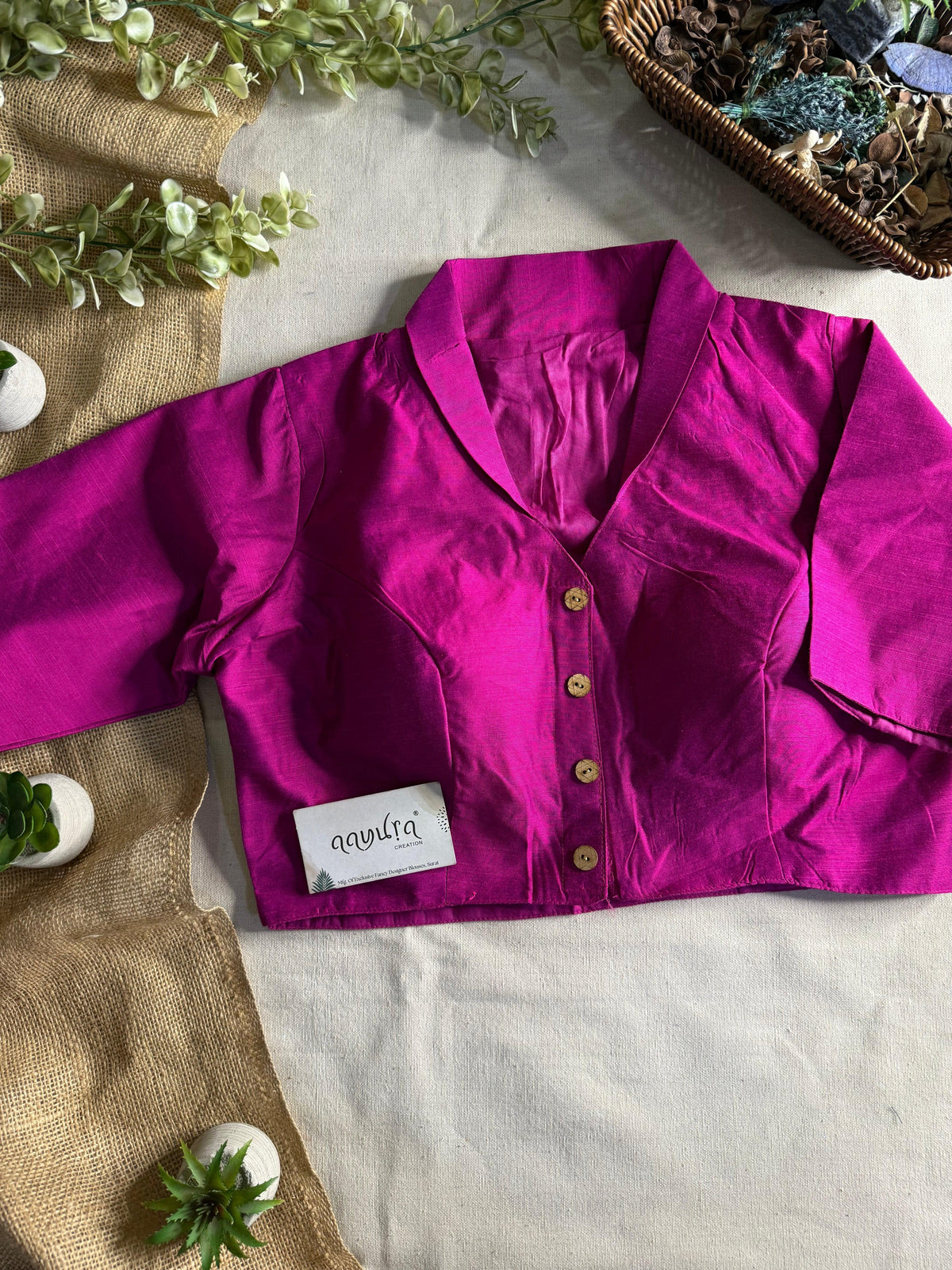 Banglori Cotton Collar Neck Blouse