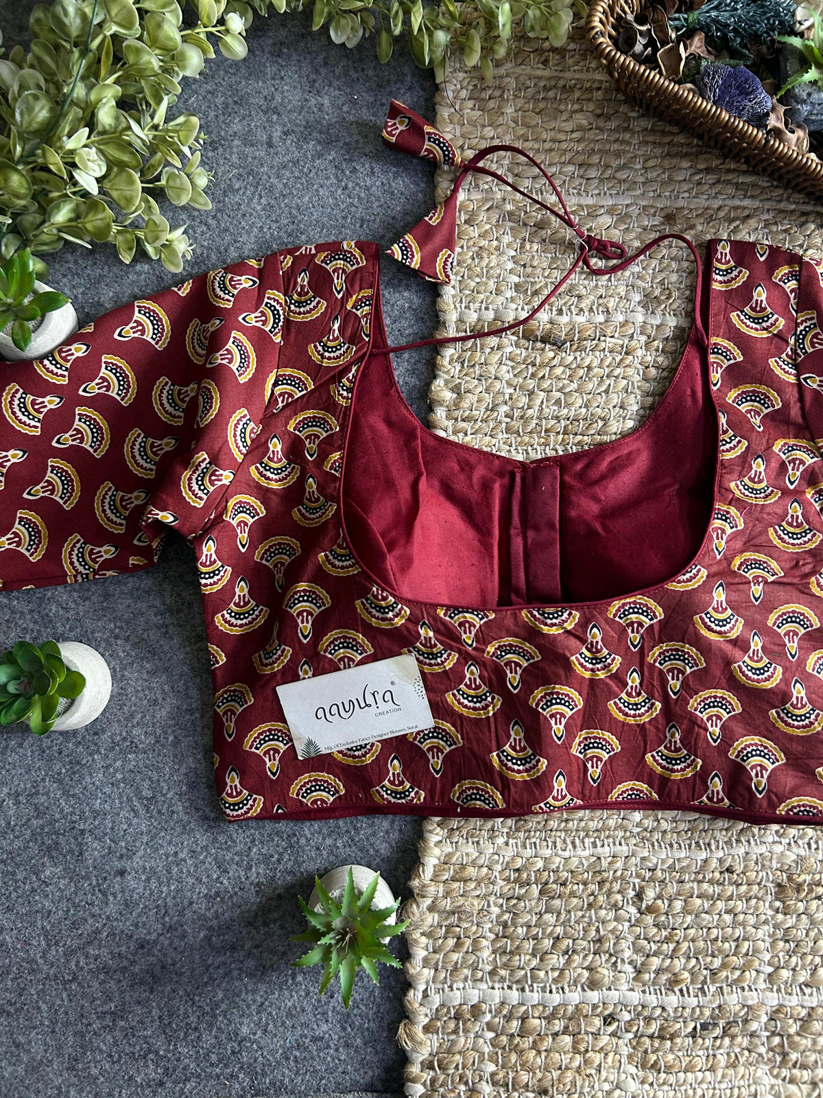 Cotton Front Open Blouse