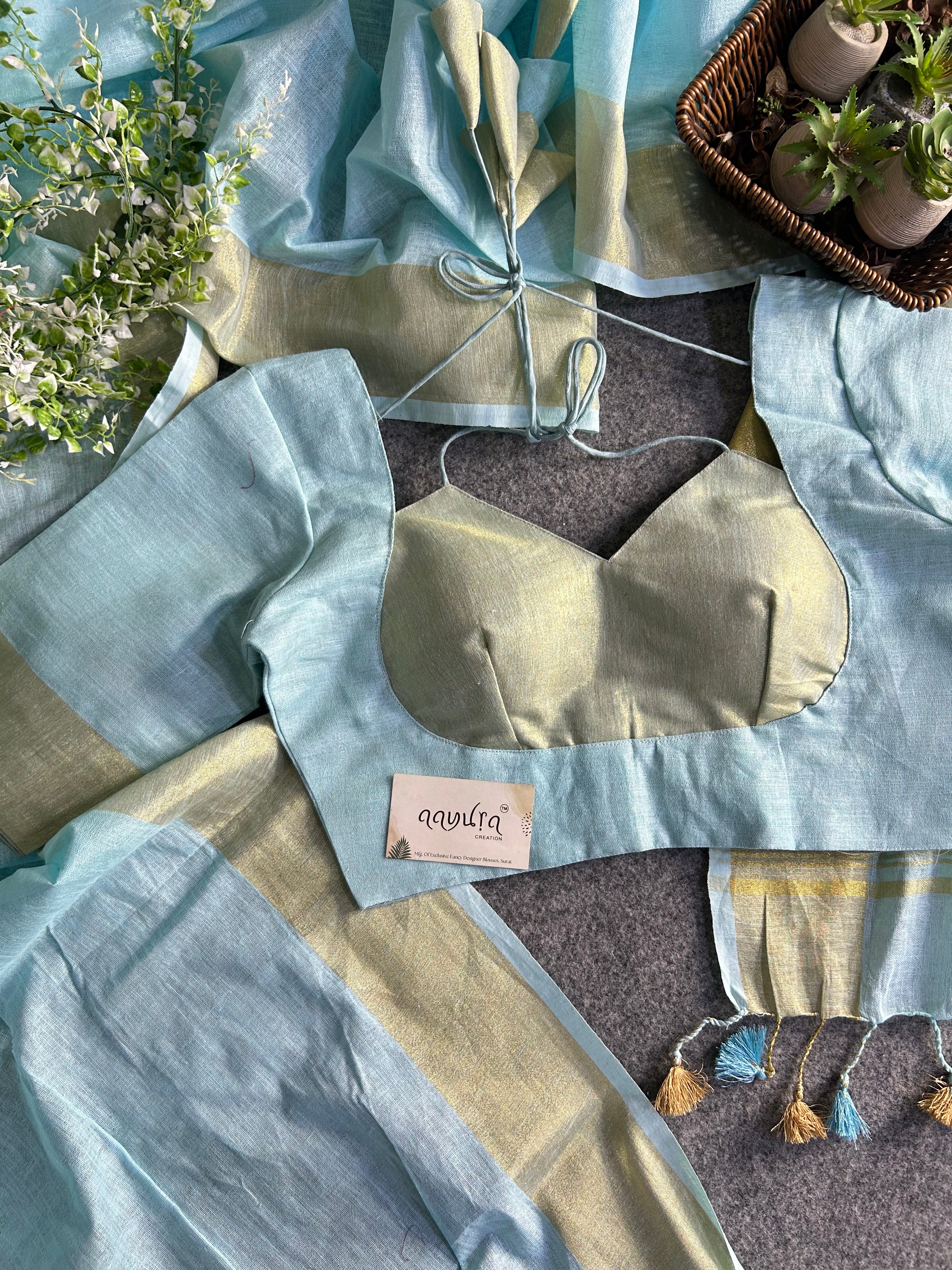 Handwoven Linen Grace Saree