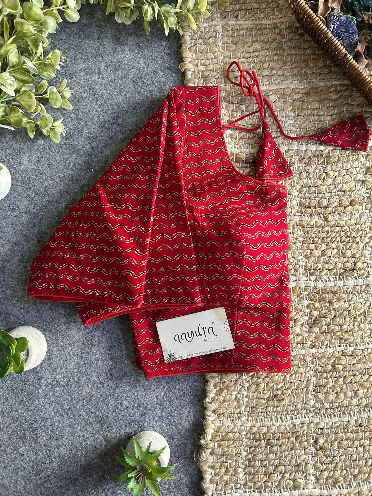 Cotton Front Open Blouse