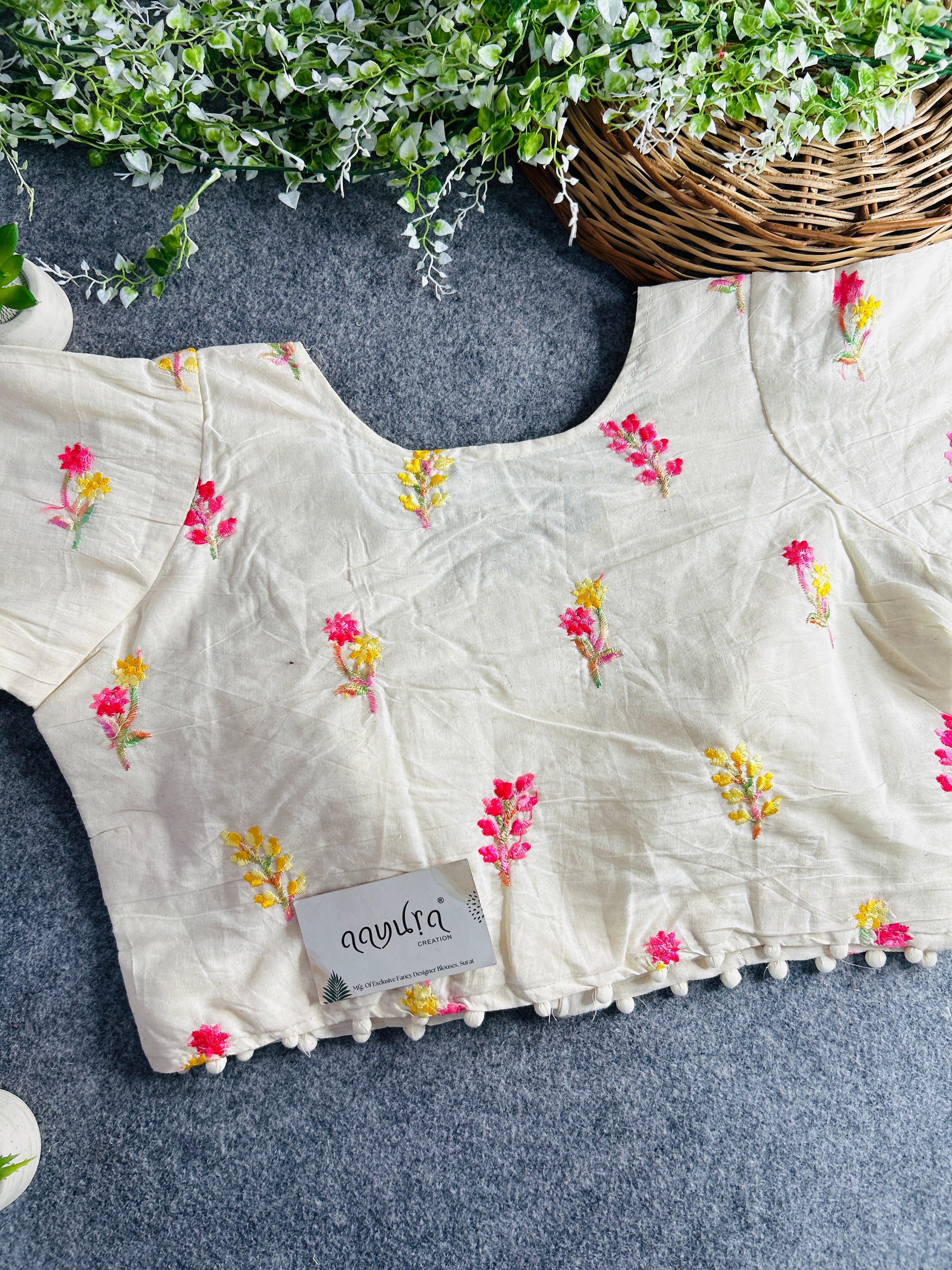 Khadi Cotton Collar Blouse