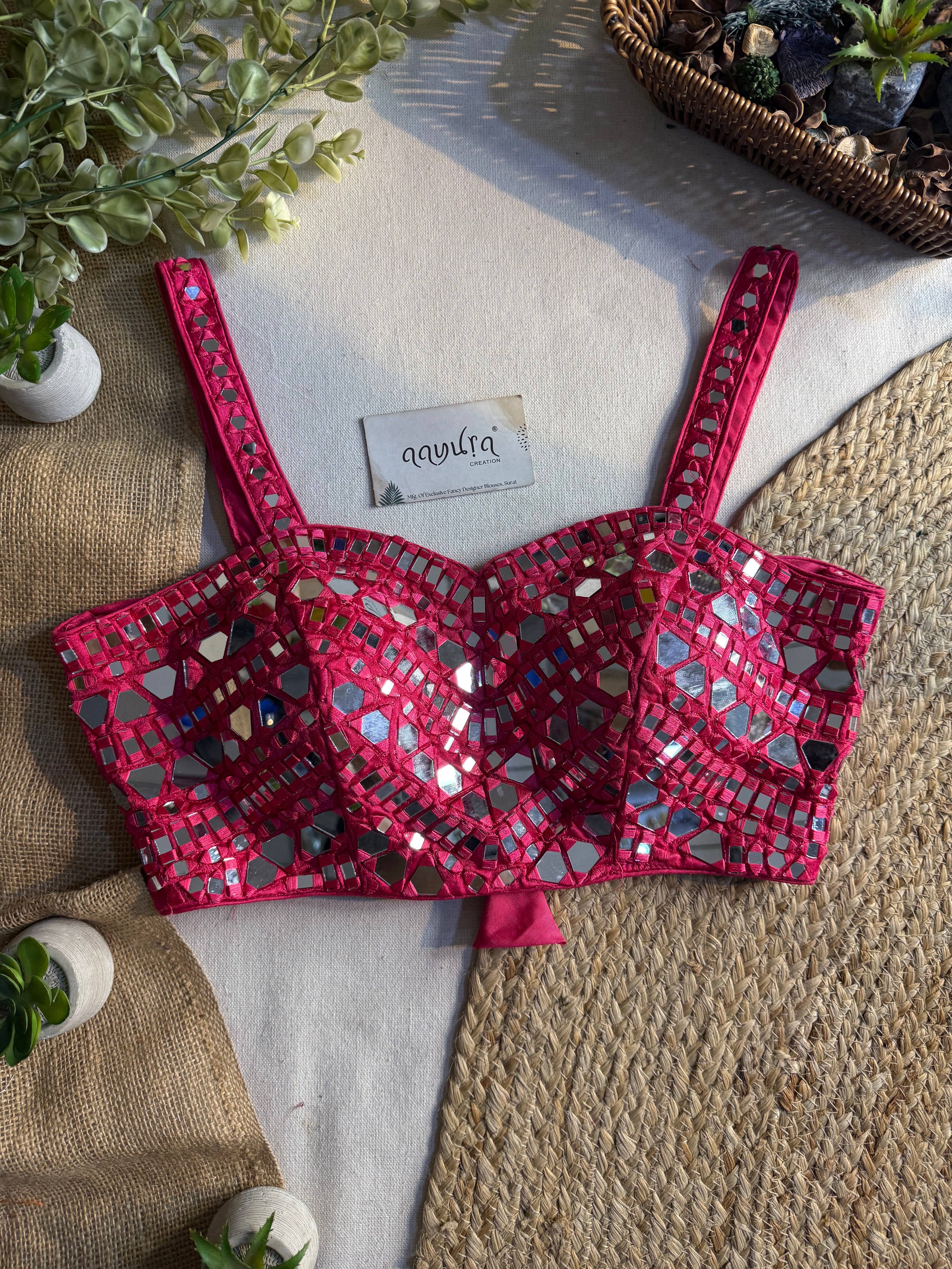 Zahira Mirror Work Blouse