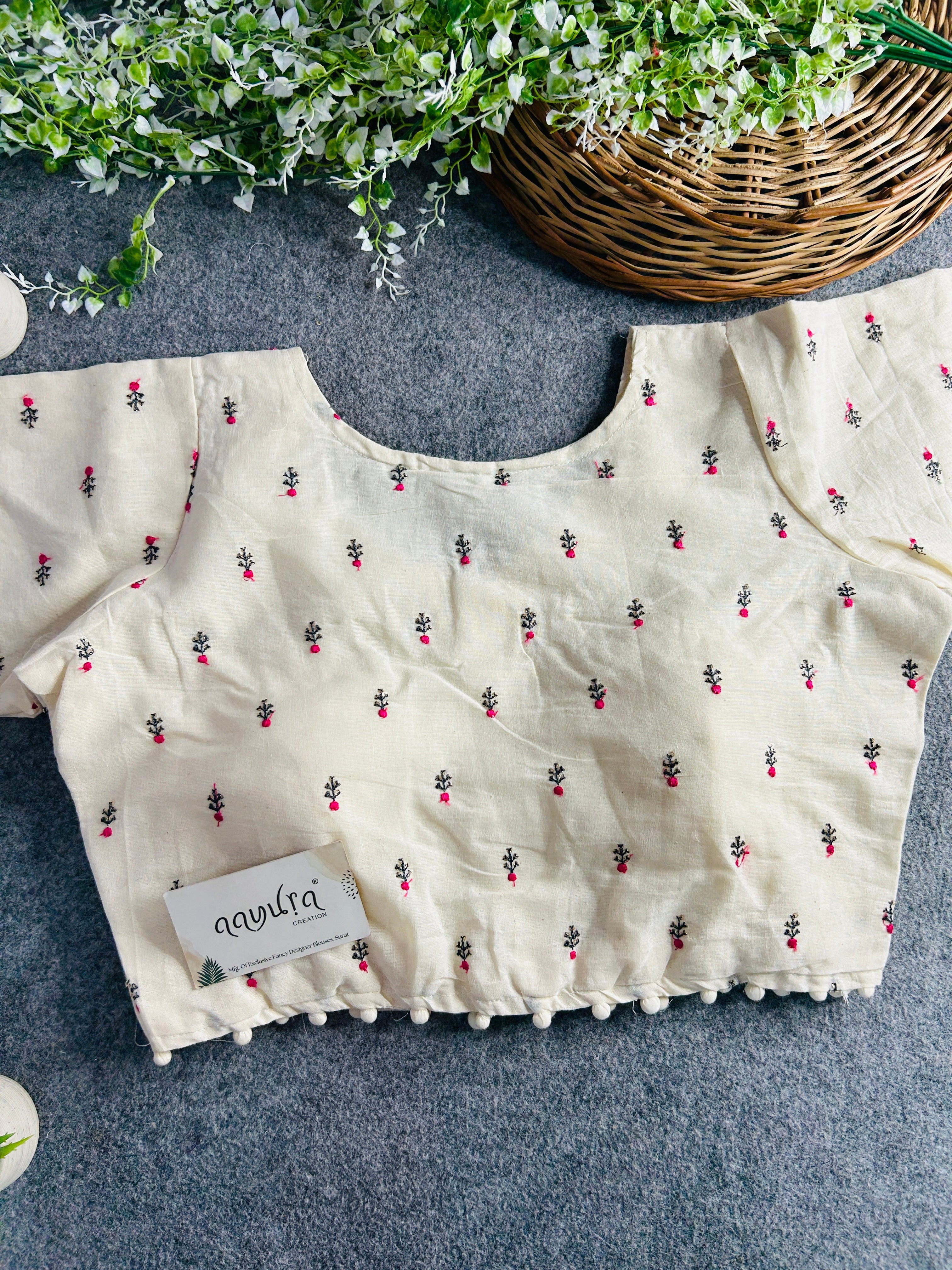 Khadi Cotton Collar Blouse
