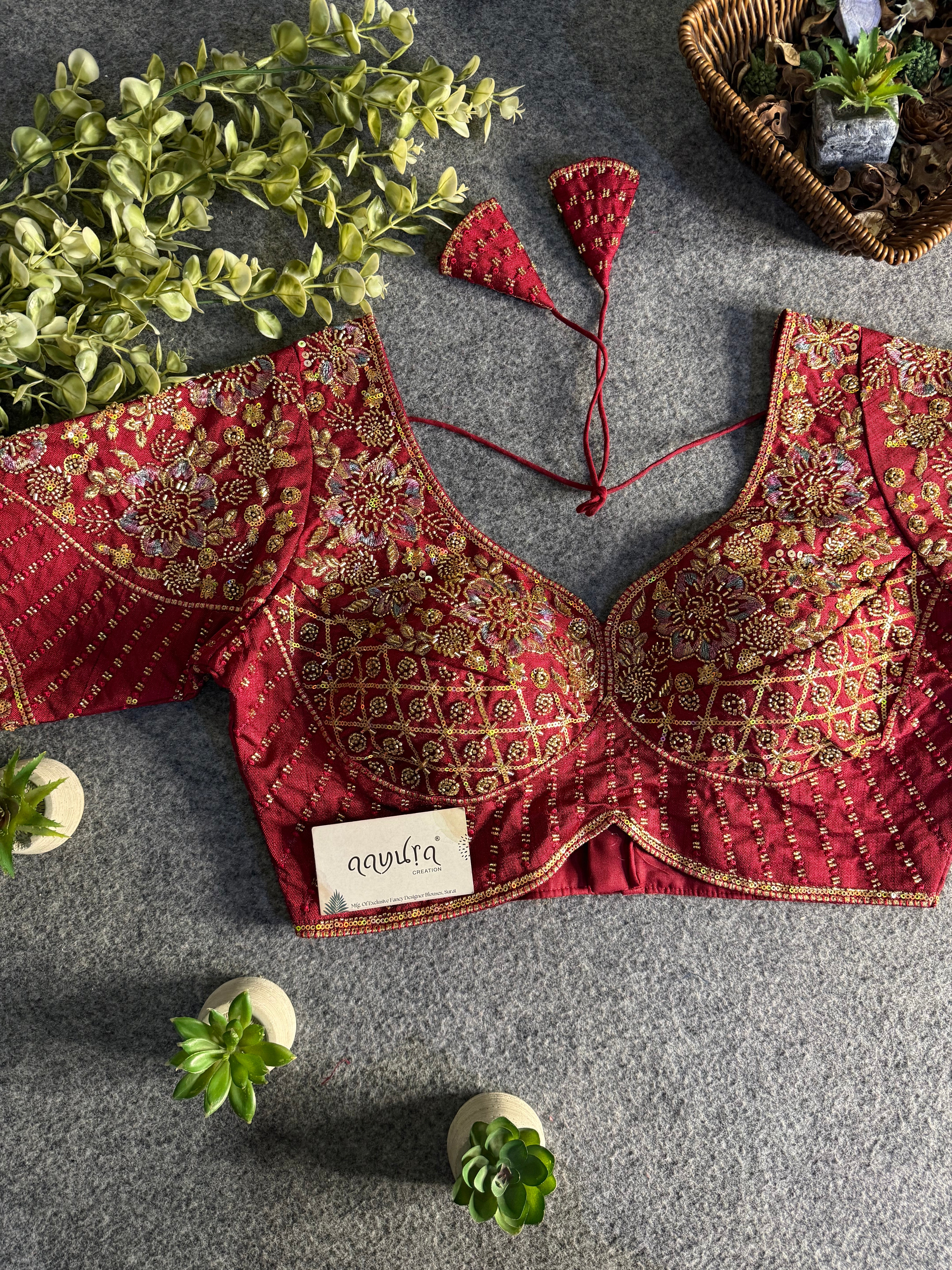 Glamour Italian Silk Beads & Sequence Blouse