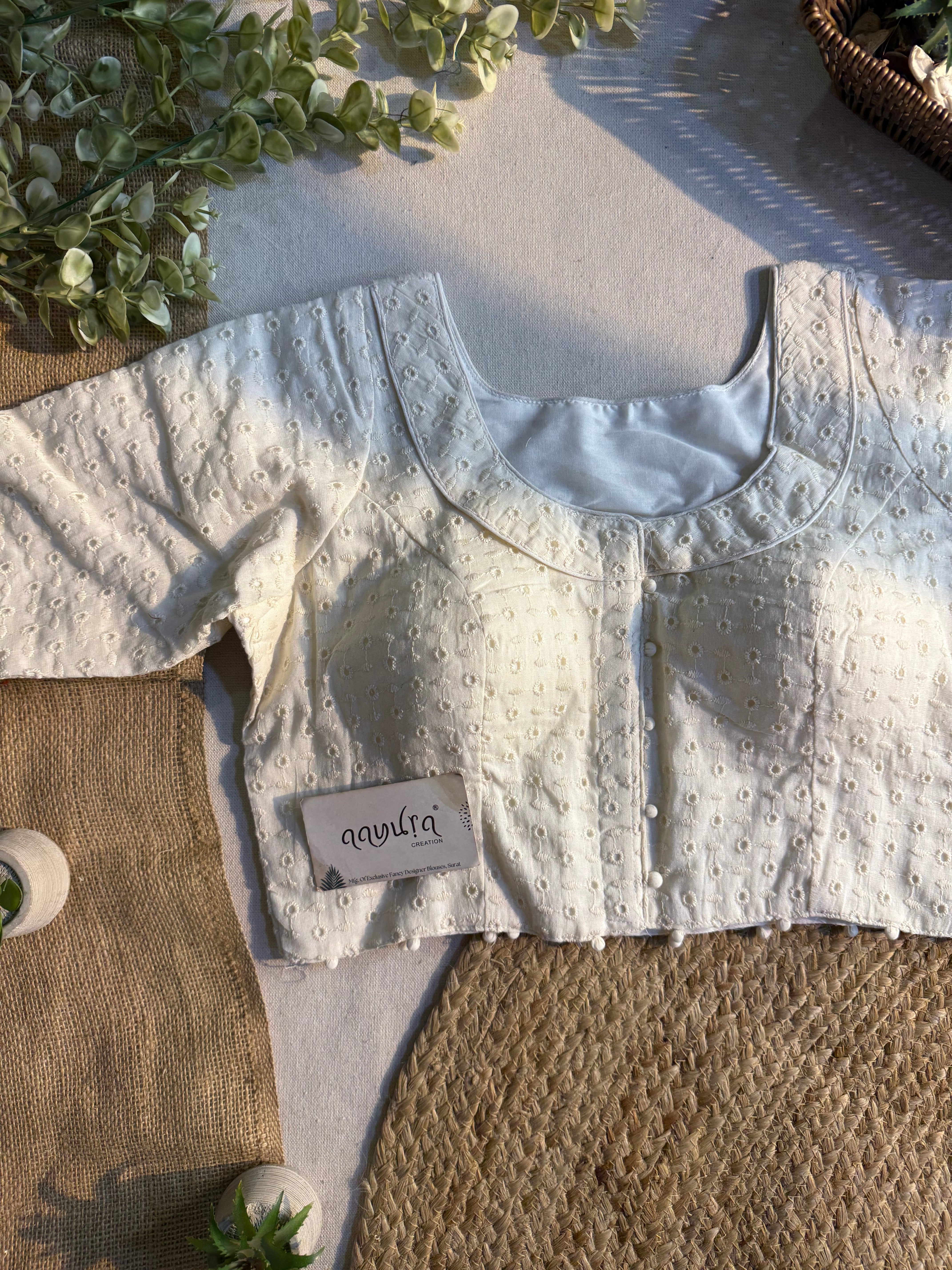 Designer Hakoba Cotton Everyday Blouse