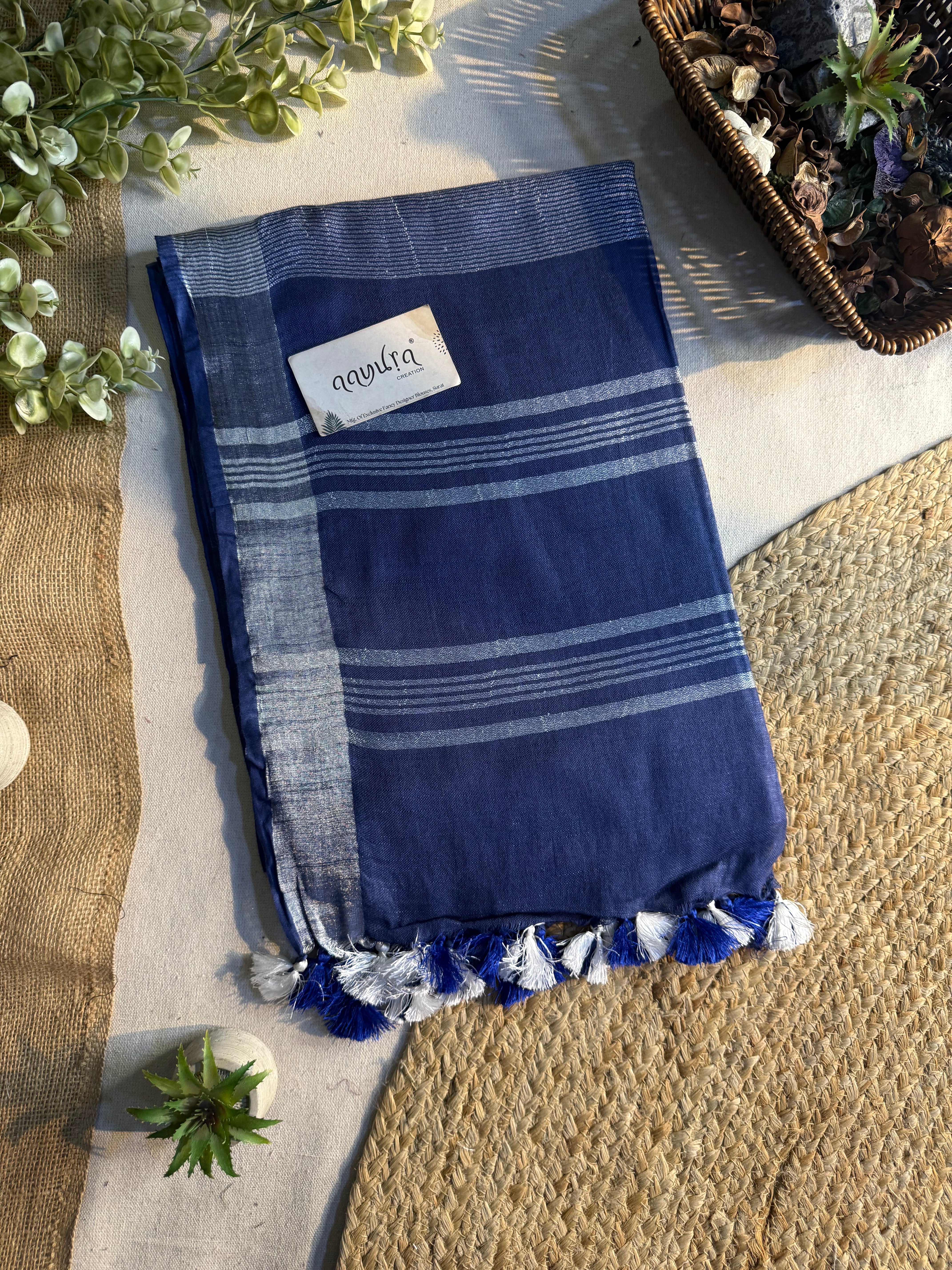 D-Linen Cotton Saree